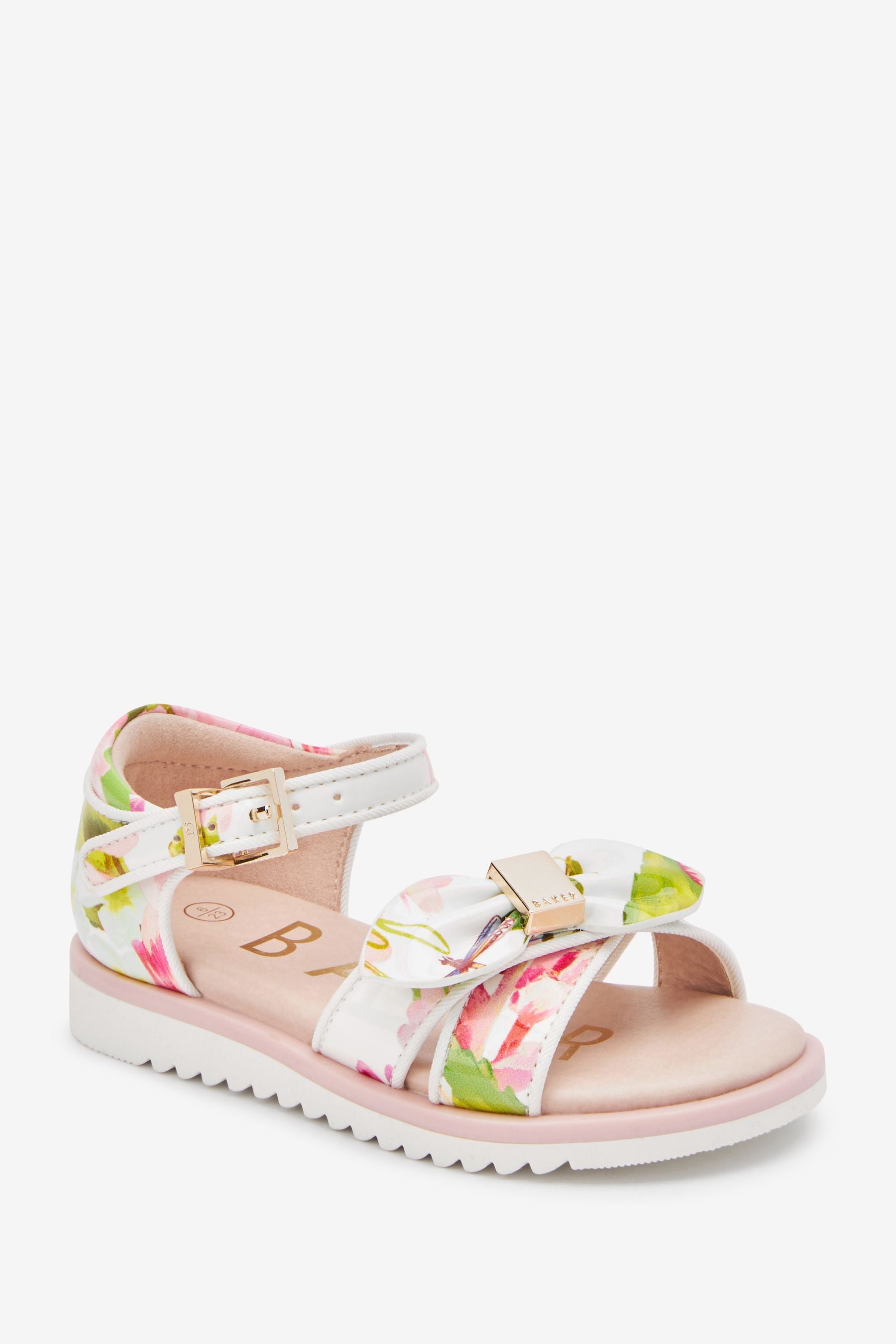 Baker by Ted Baker White Floral Bow Sandals