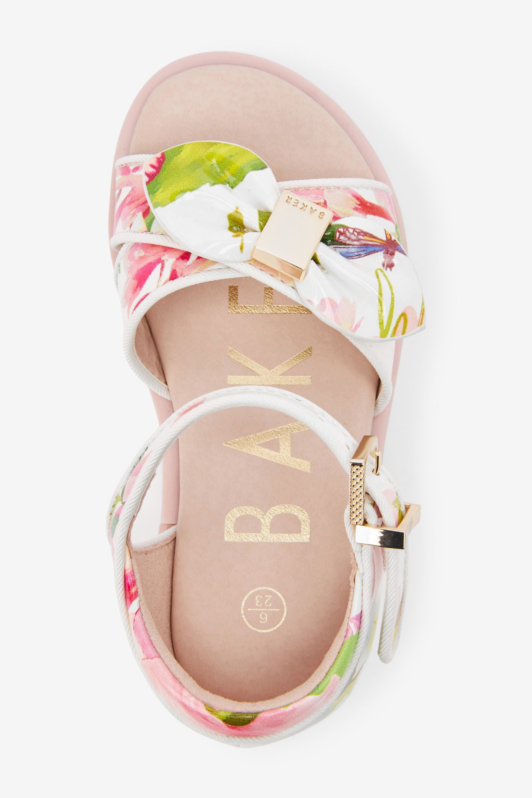 Baker by Ted Baker White Floral Bow Sandals