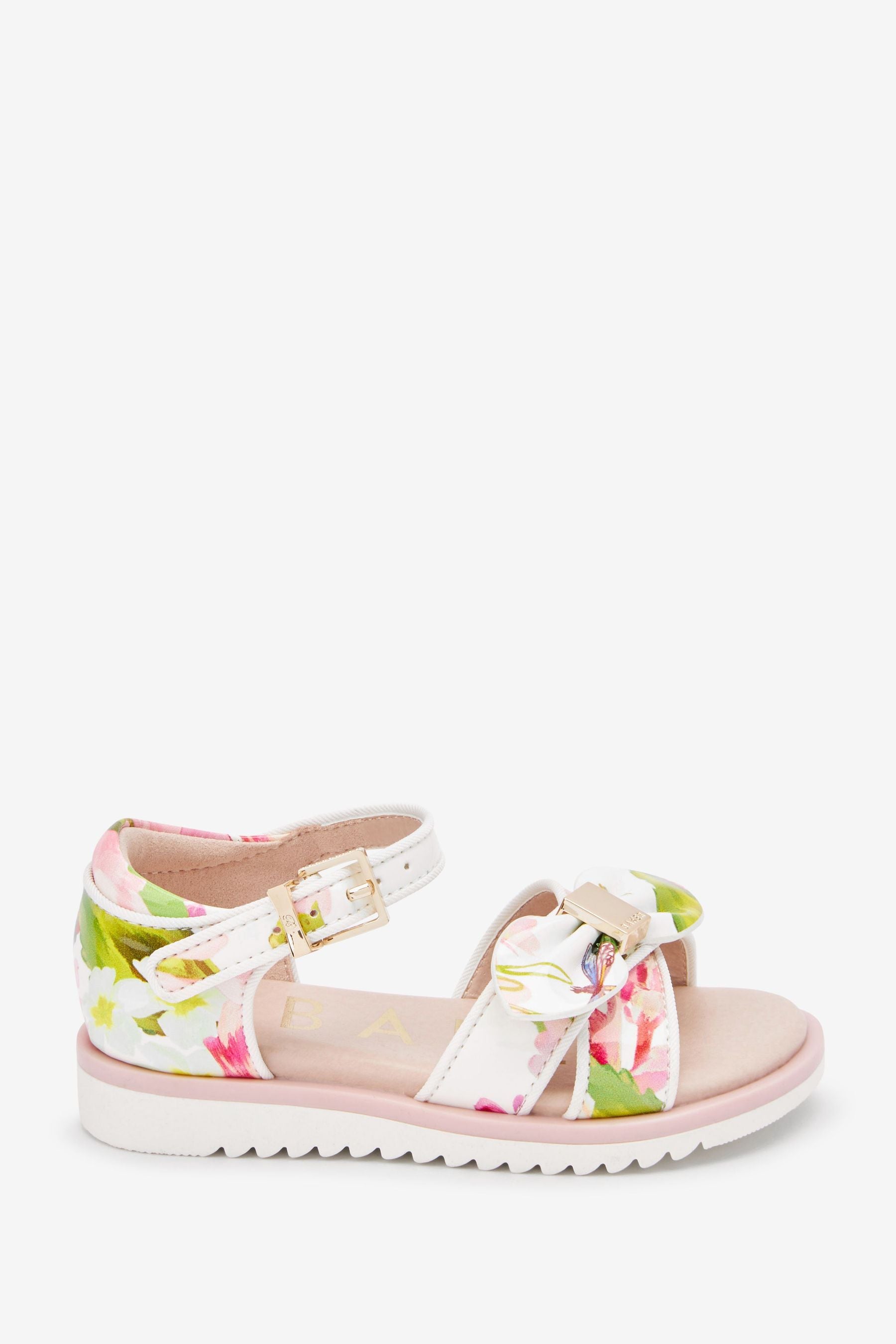 Baker by Ted Baker White Floral Bow Sandals