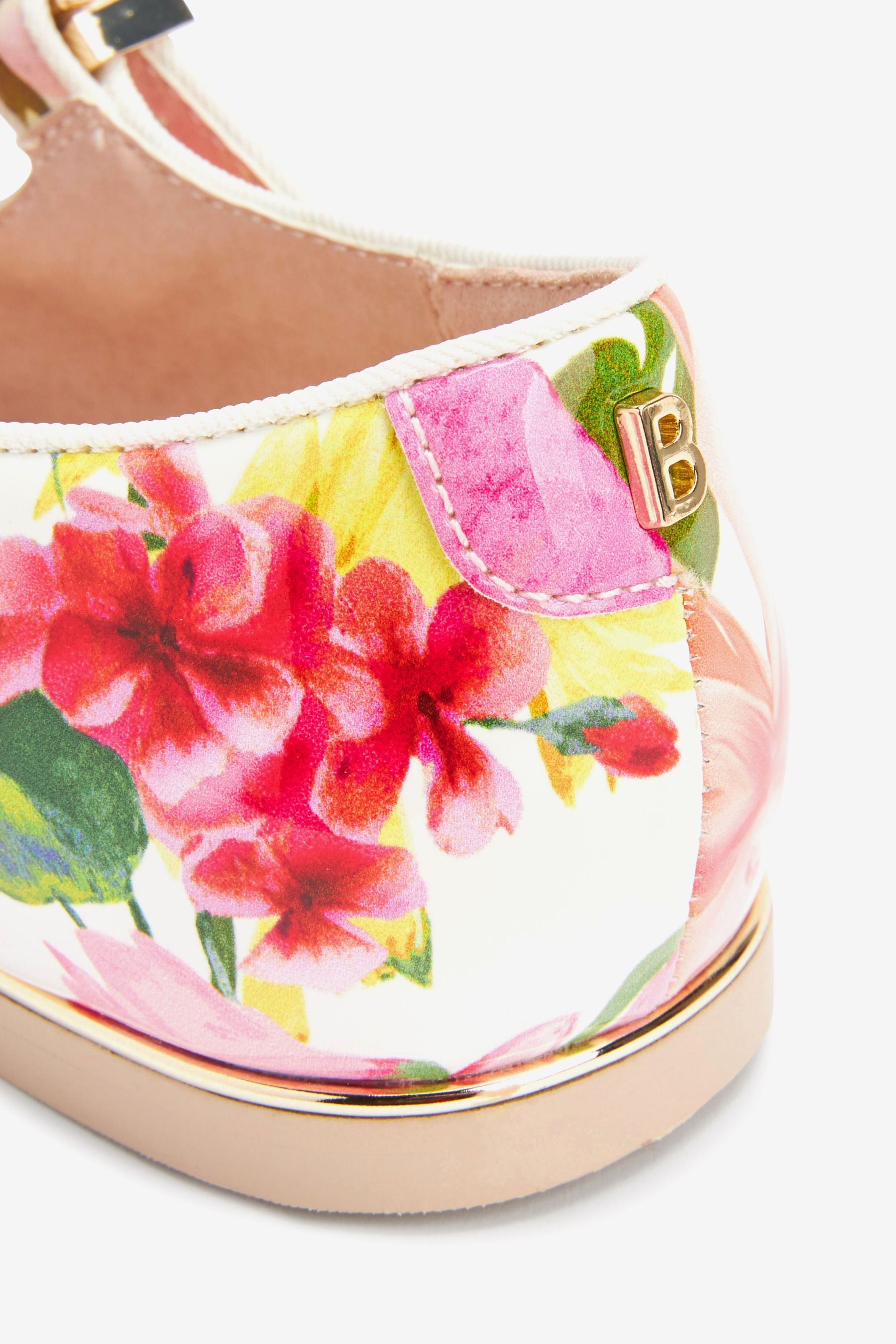 White Baker by Ted Baker White Floral Mary Jane Shoes