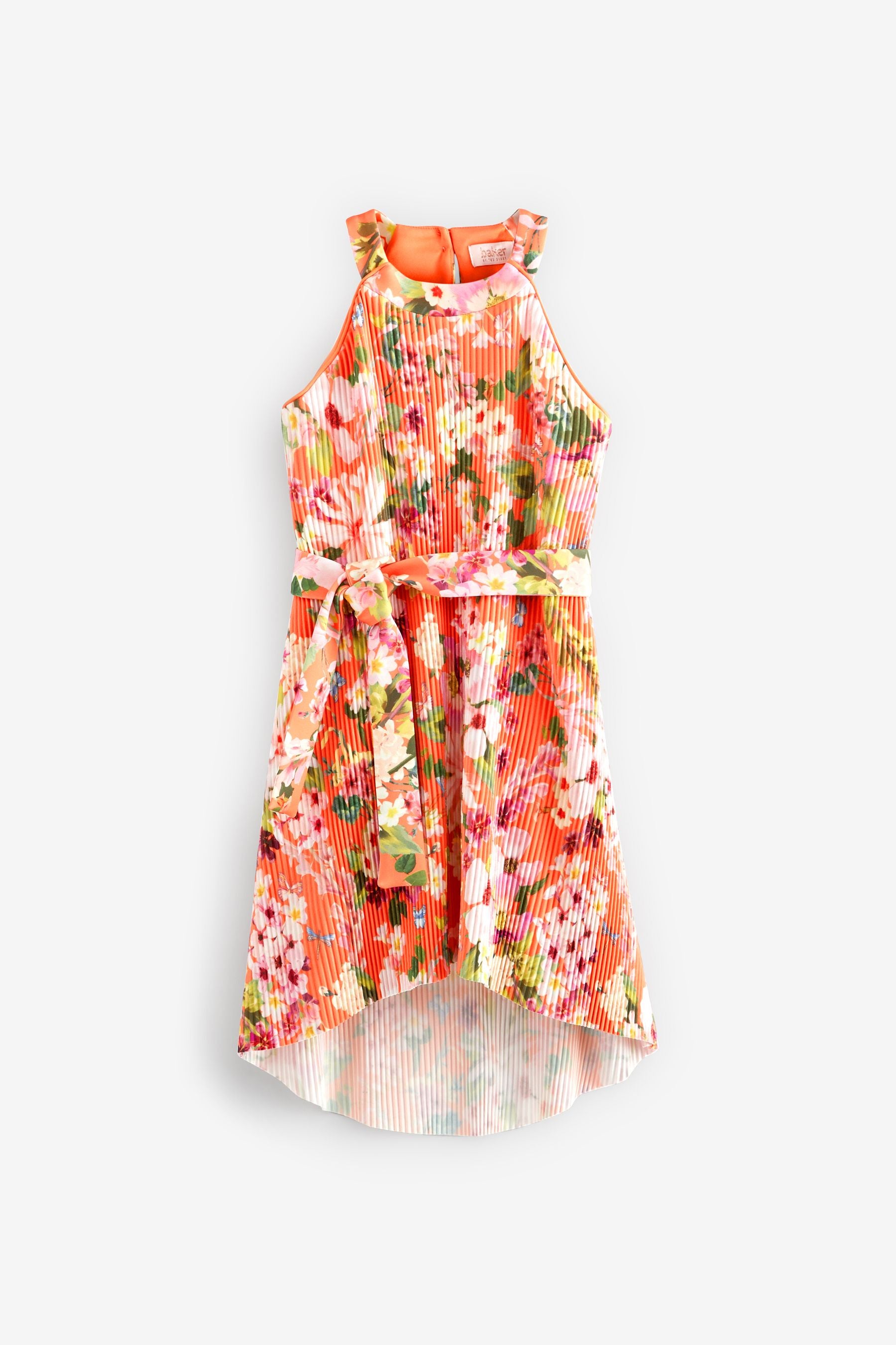 Multi Baker by Ted Baker Orange Pleated Dress