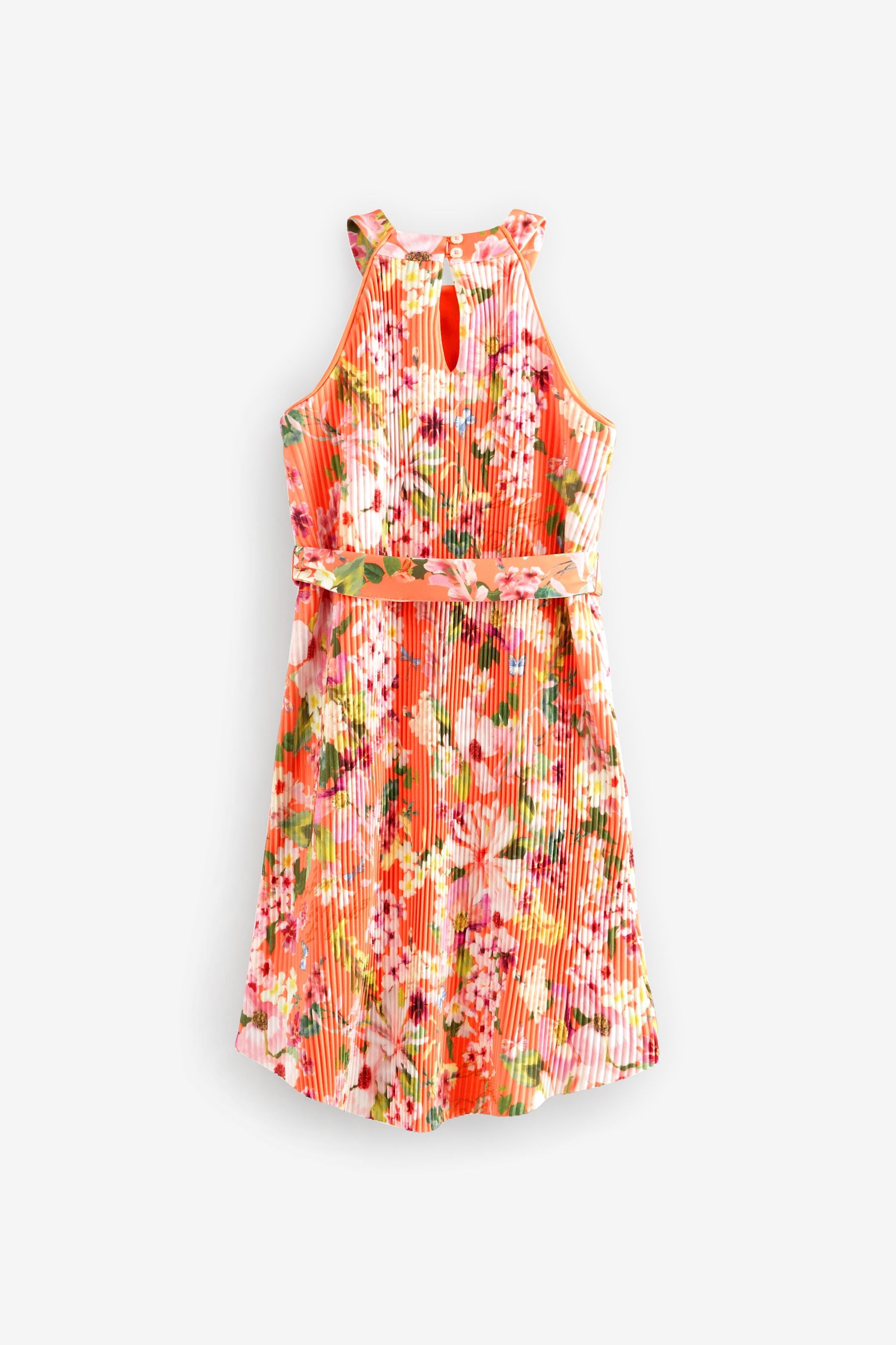 Multi Baker by Ted Baker Orange Pleated Dress