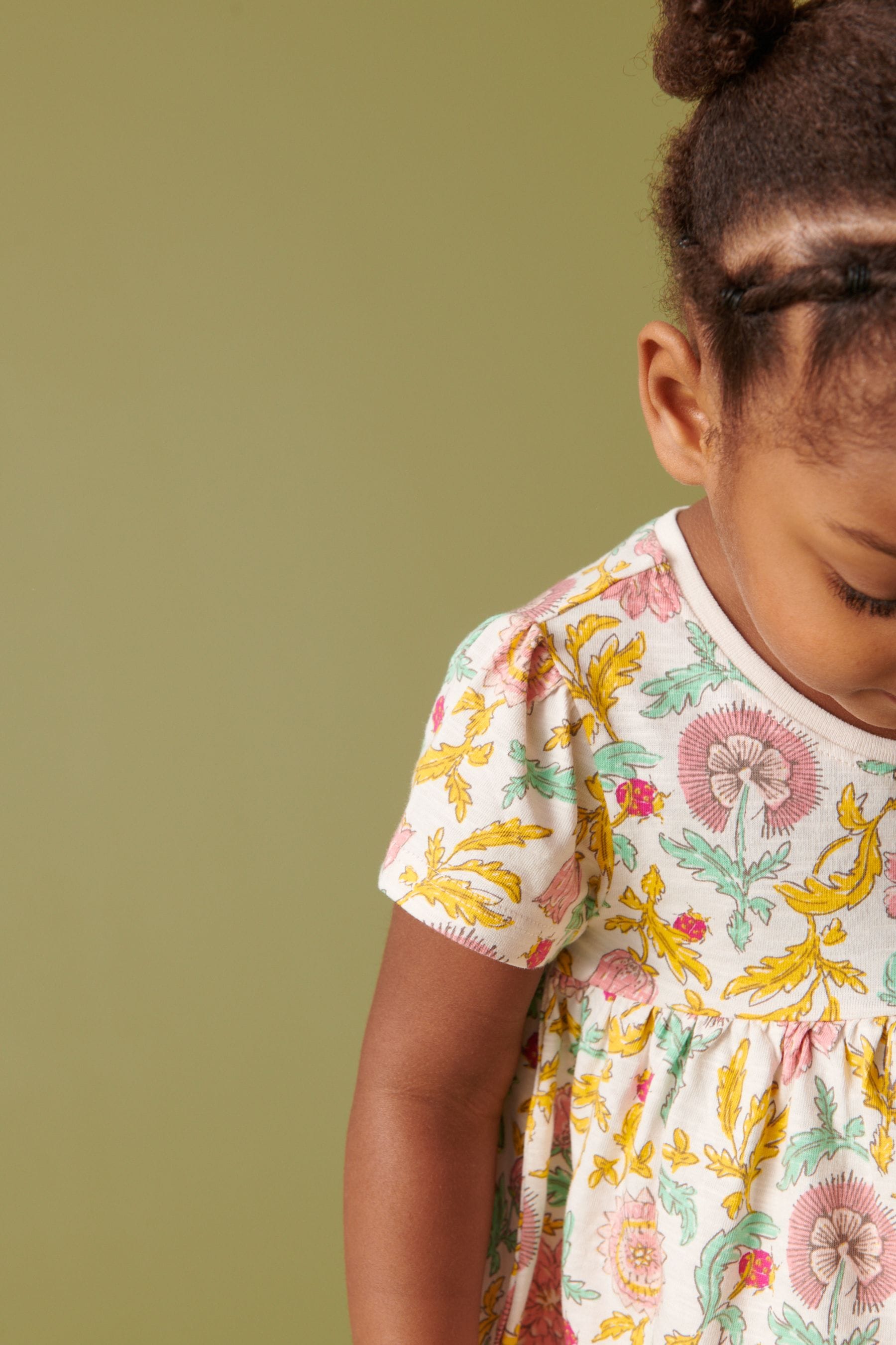 Pink/Cream Floral Short Sleeve Top And Shorts Set (3mths-7yrs)