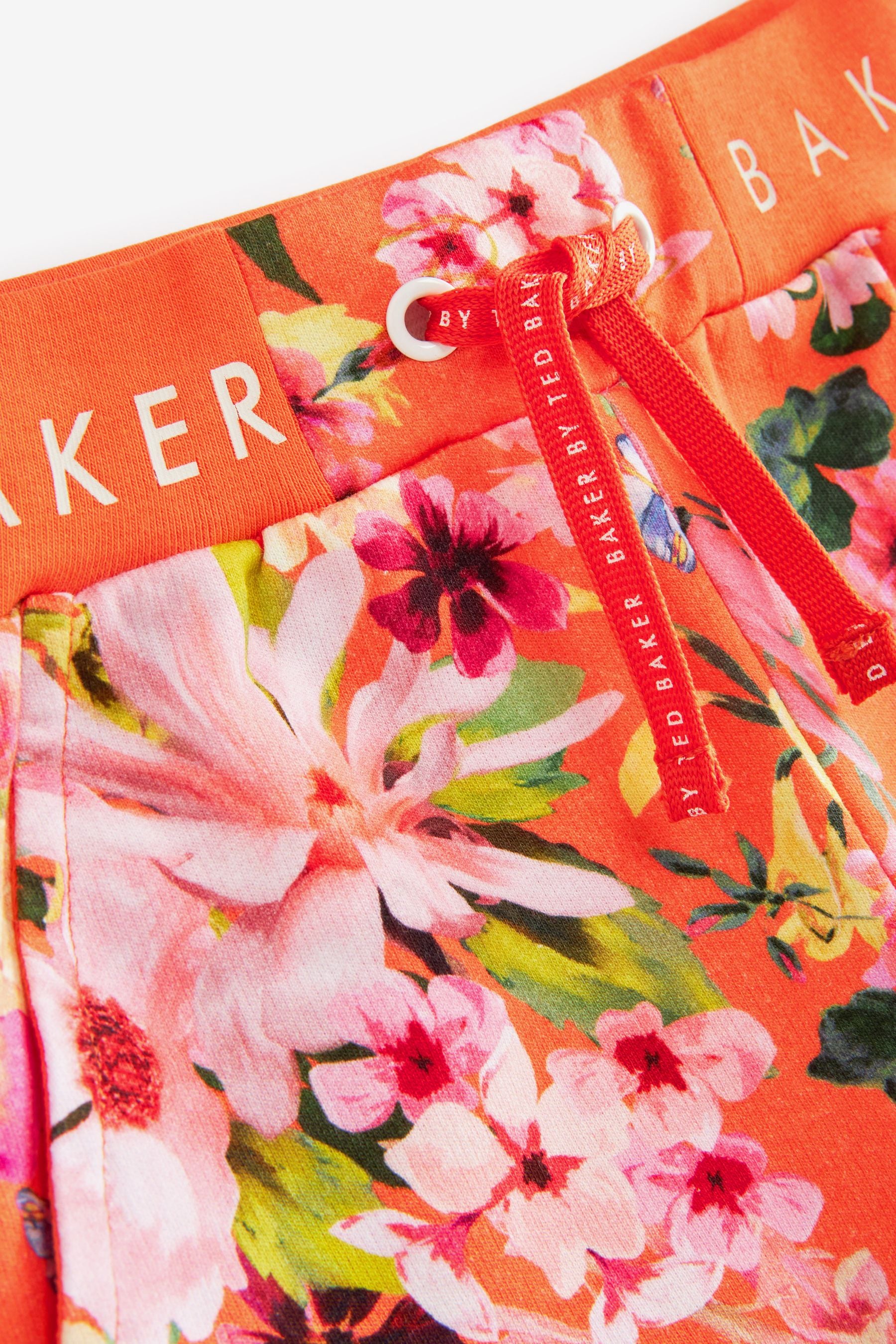 Orange Baker by Ted Baker Floral Sweatshirt and Shorts Set