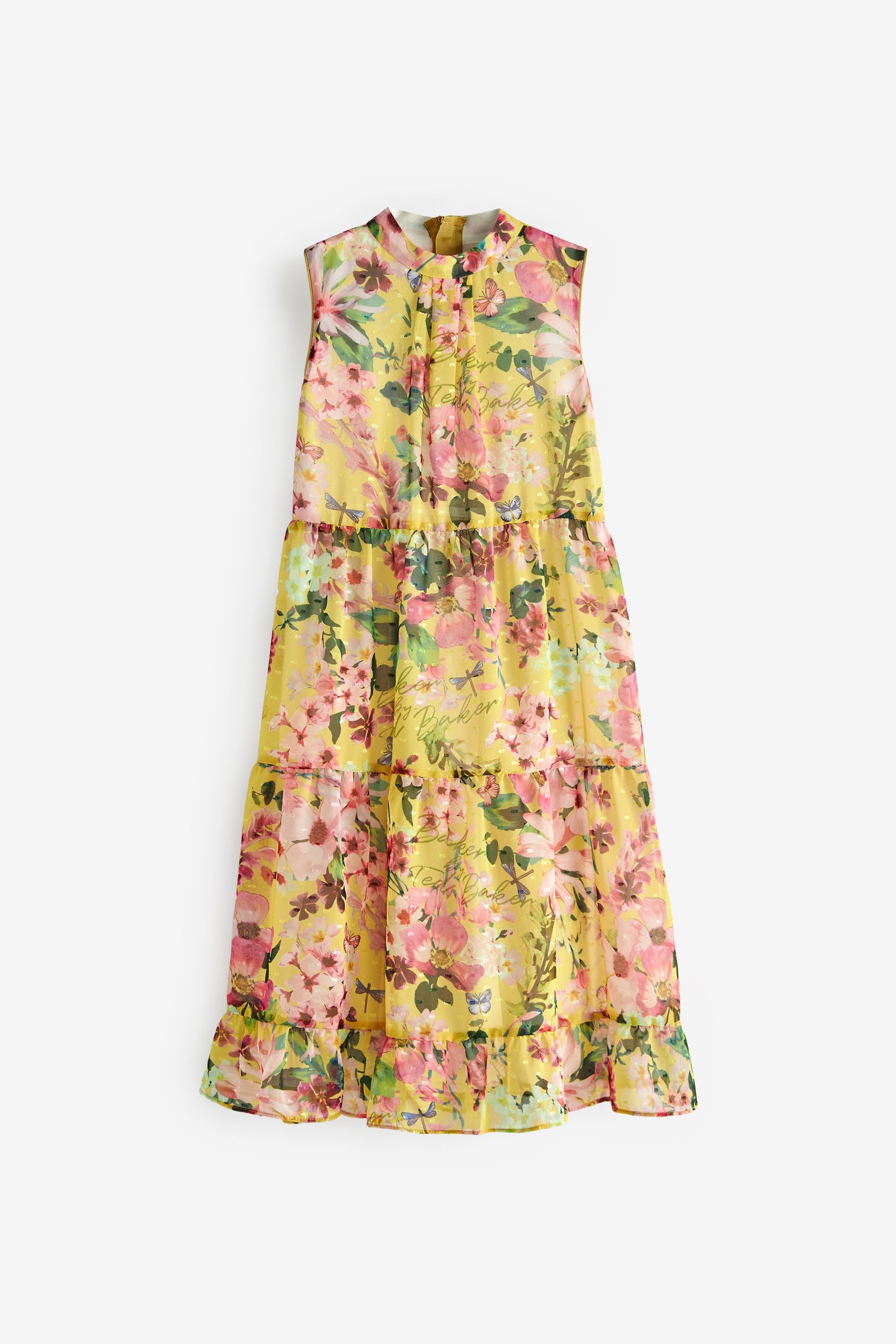 Baker by Ted Baker Yellow Midi Dress