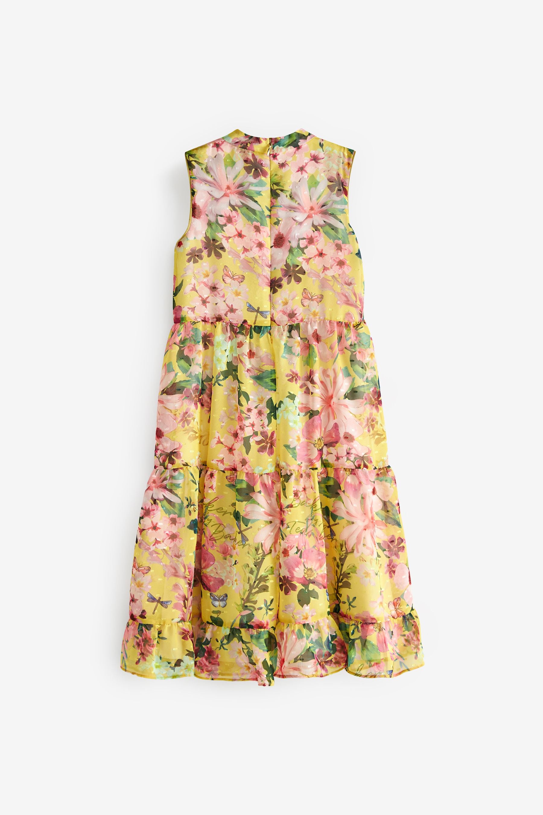 Baker by Ted Baker Yellow Midi Dress