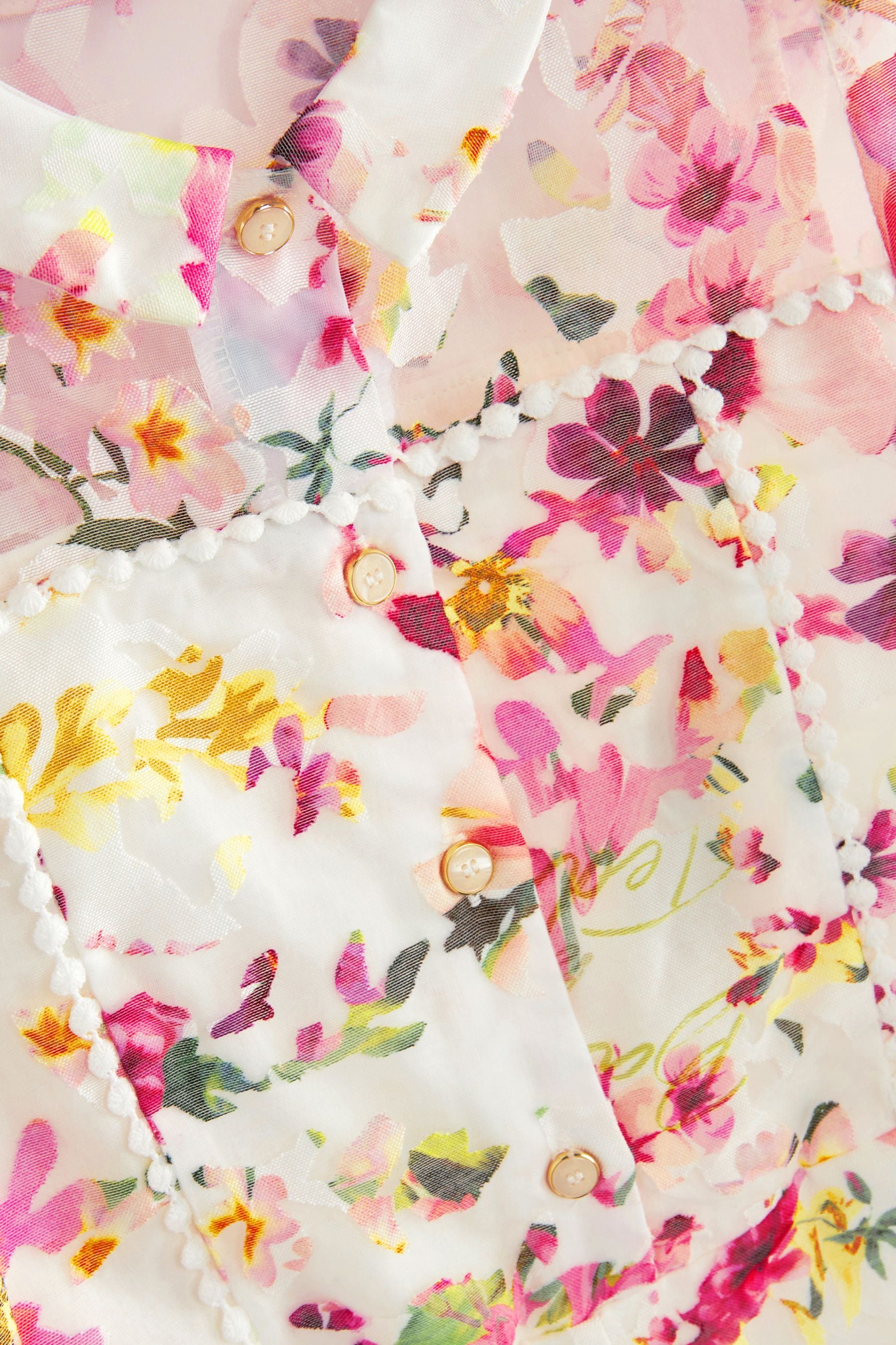 Pink/White Baker by Ted Baker Floral Playsuit