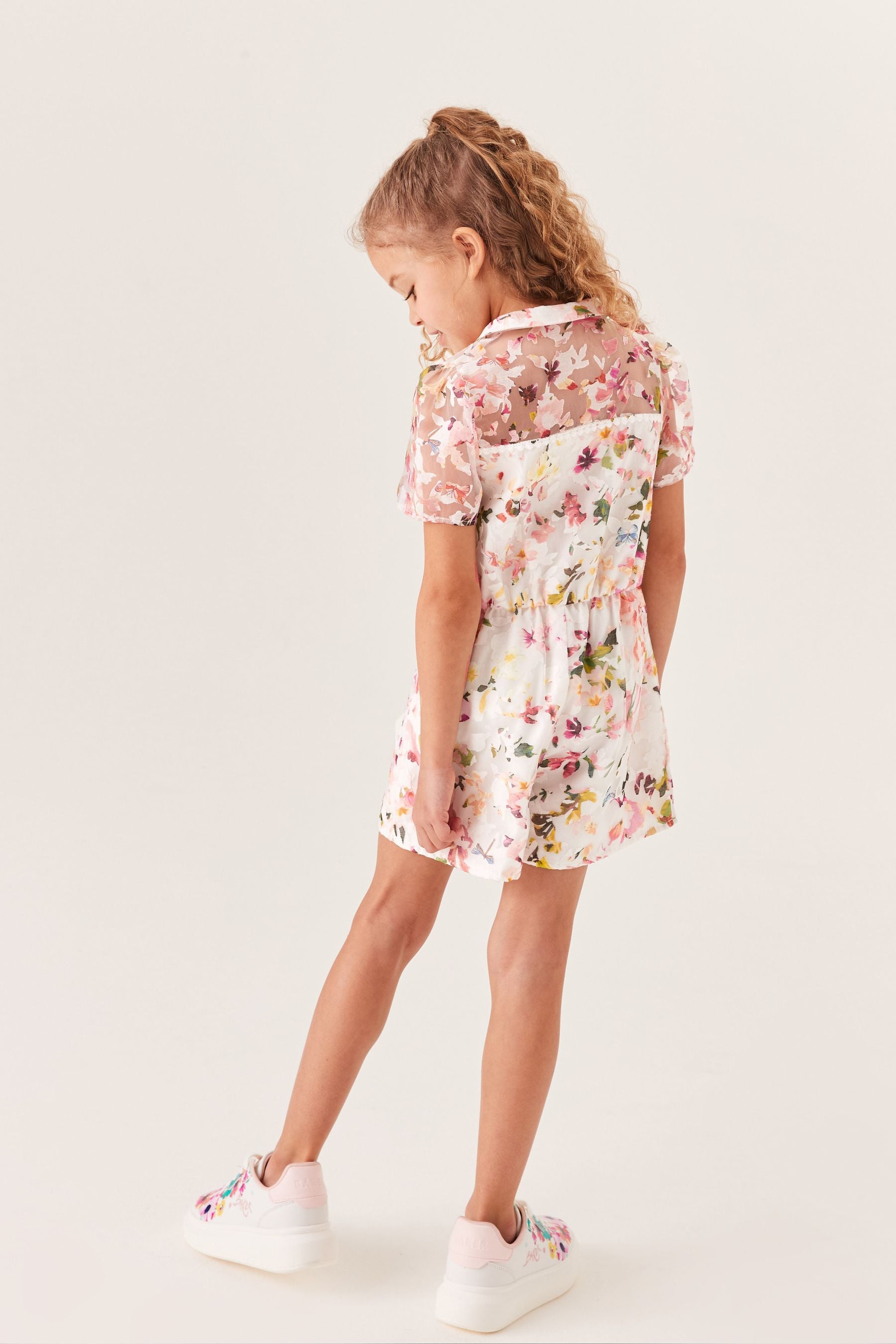 Pink/White Baker by Ted Baker Floral Playsuit