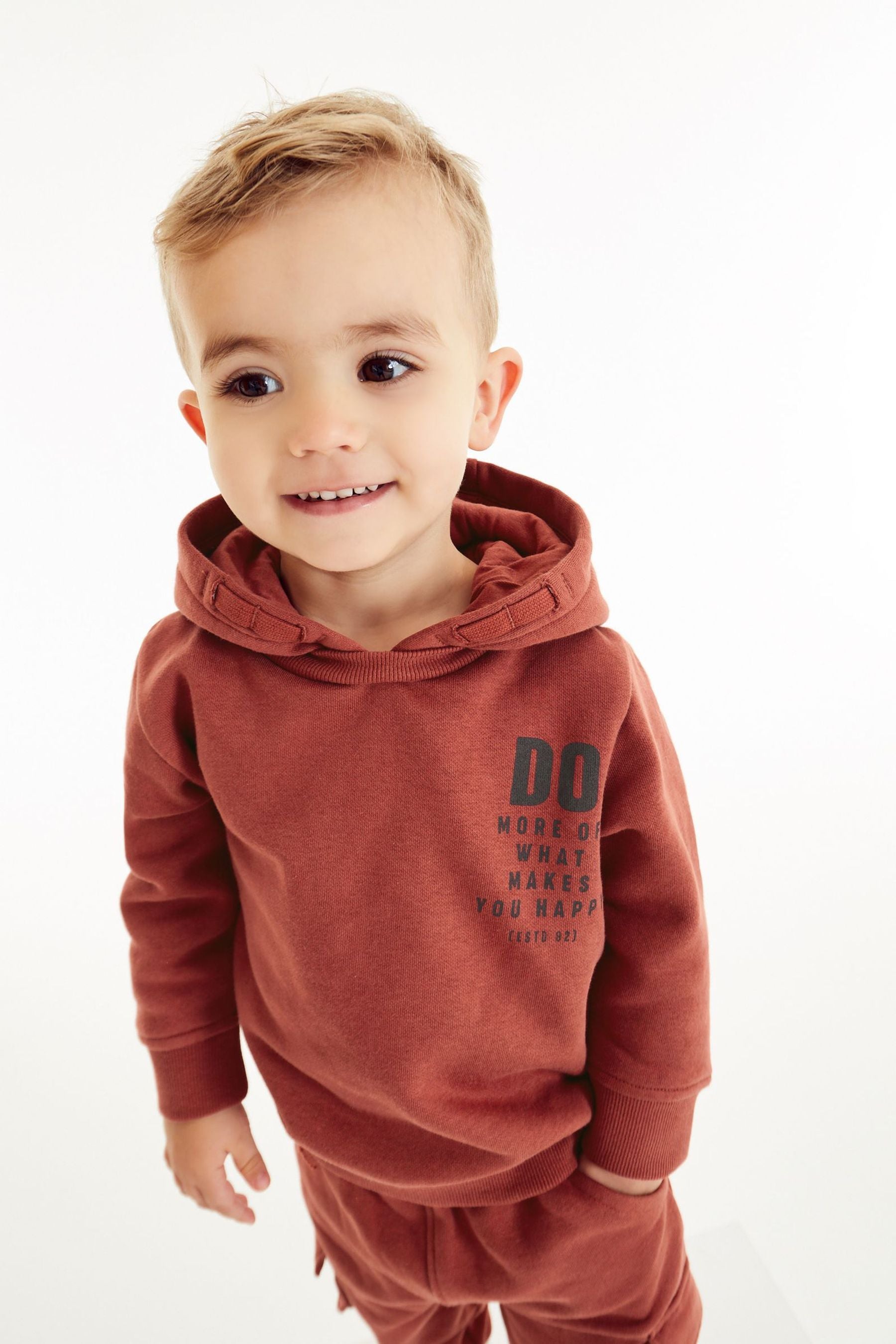 Rust Brown Sweatshirt And Joggers Jersey Set (3mths-7yrs)