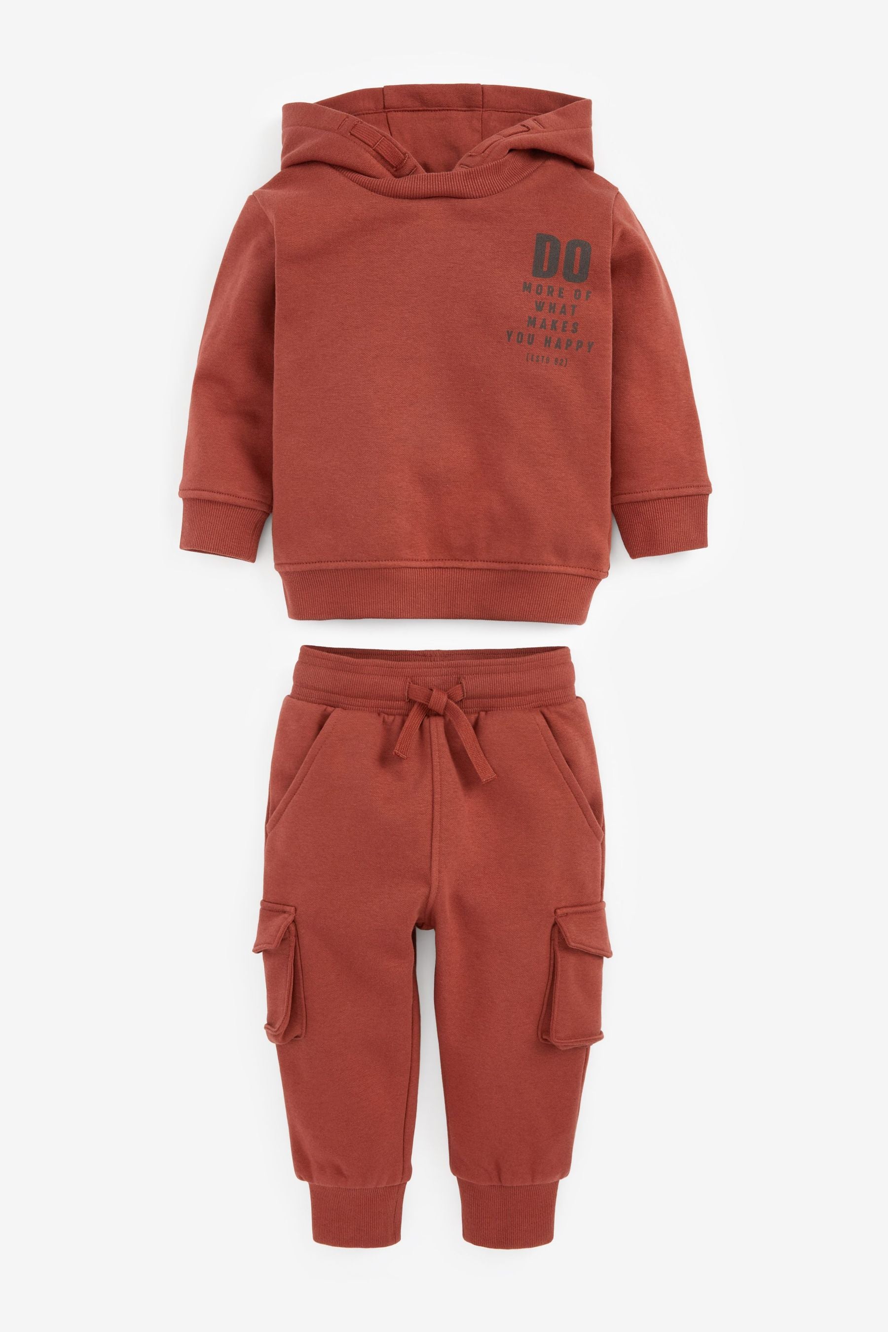 Rust Brown Sweatshirt And Joggers Jersey Set (3mths-7yrs)