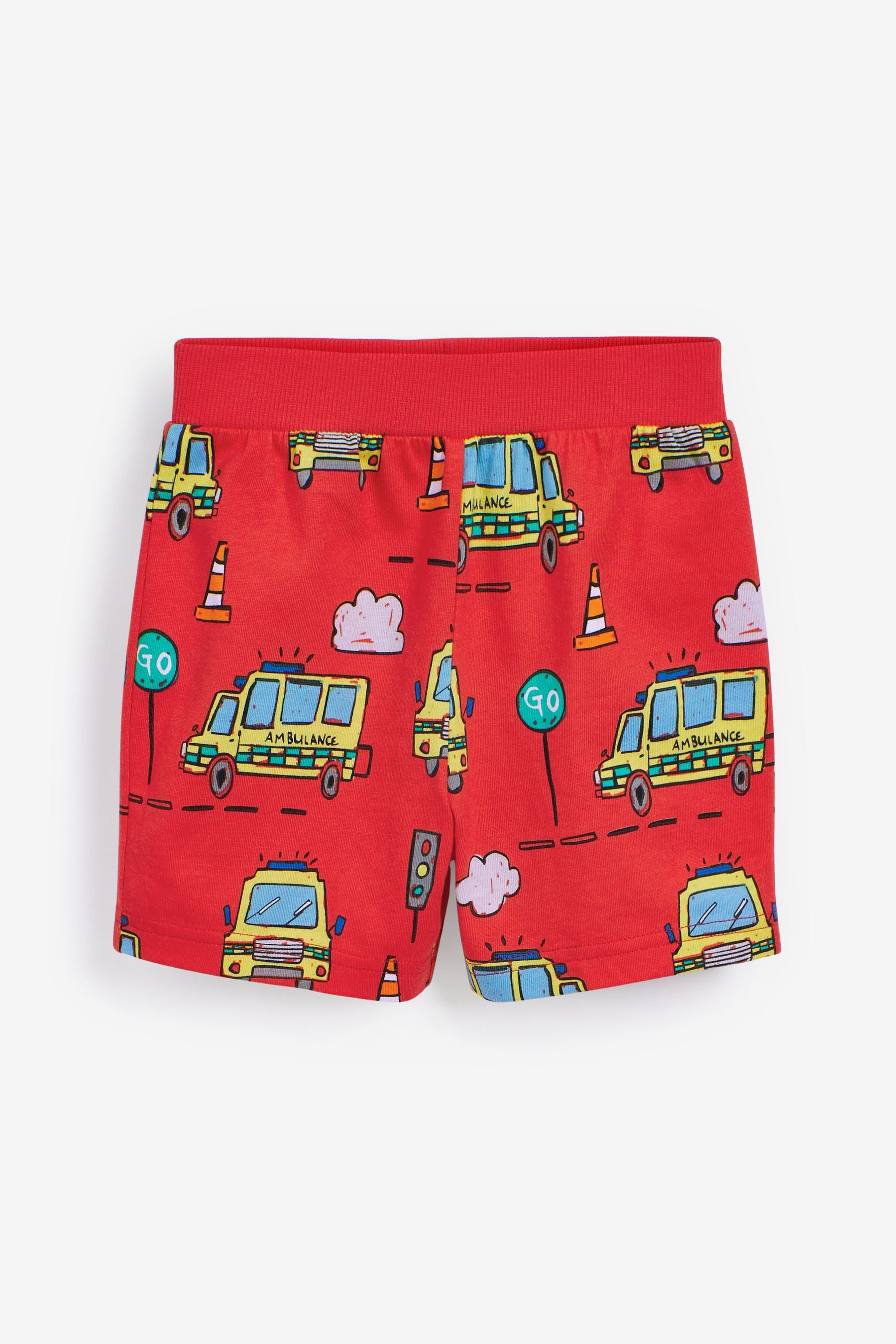 Red/Blue Emergency Vehicles 3 Pack Short Pyjamas (9mths-12yrs)