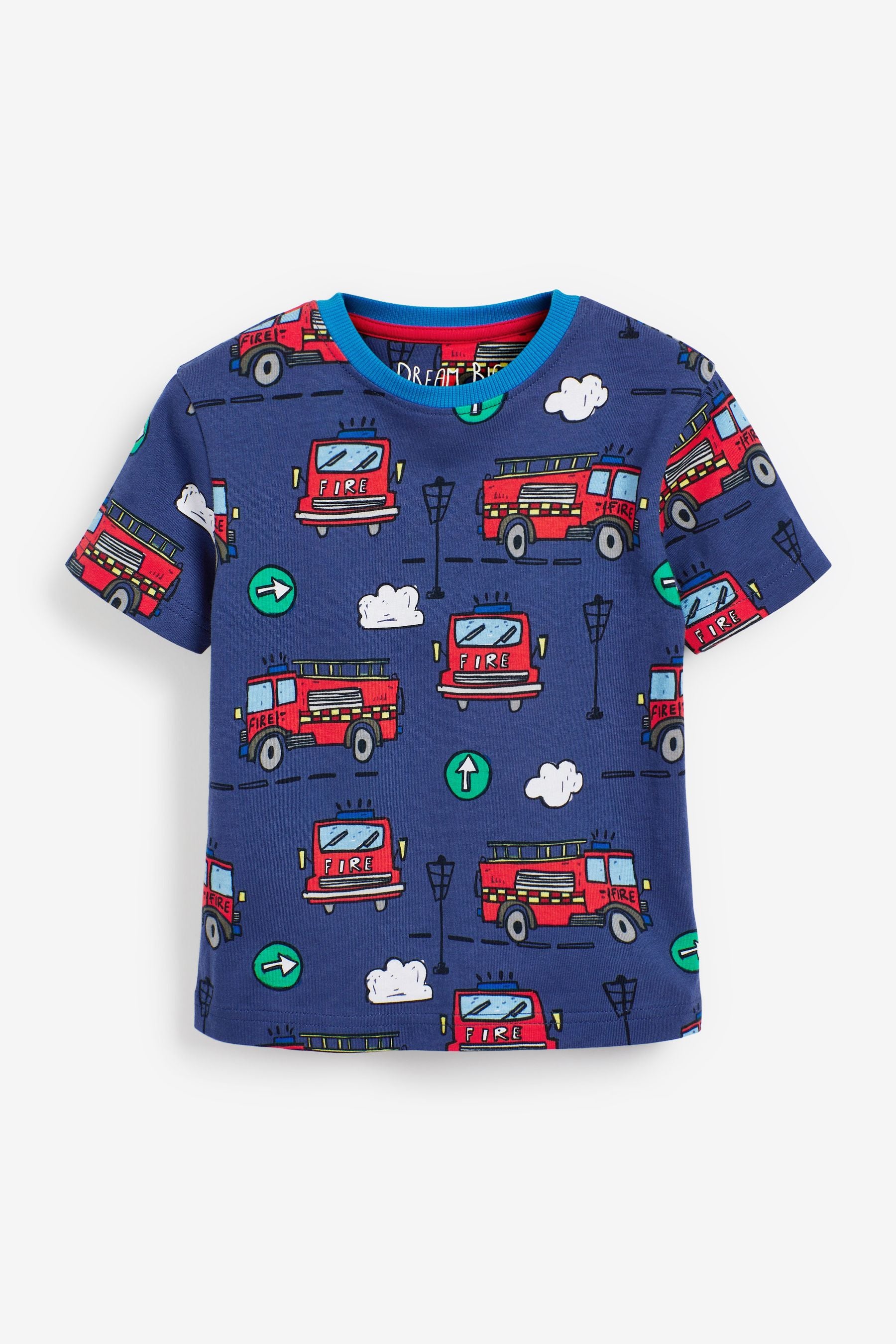 Red/Blue Emergency Vehicles 3 Pack Short Pyjamas (9mths-12yrs)