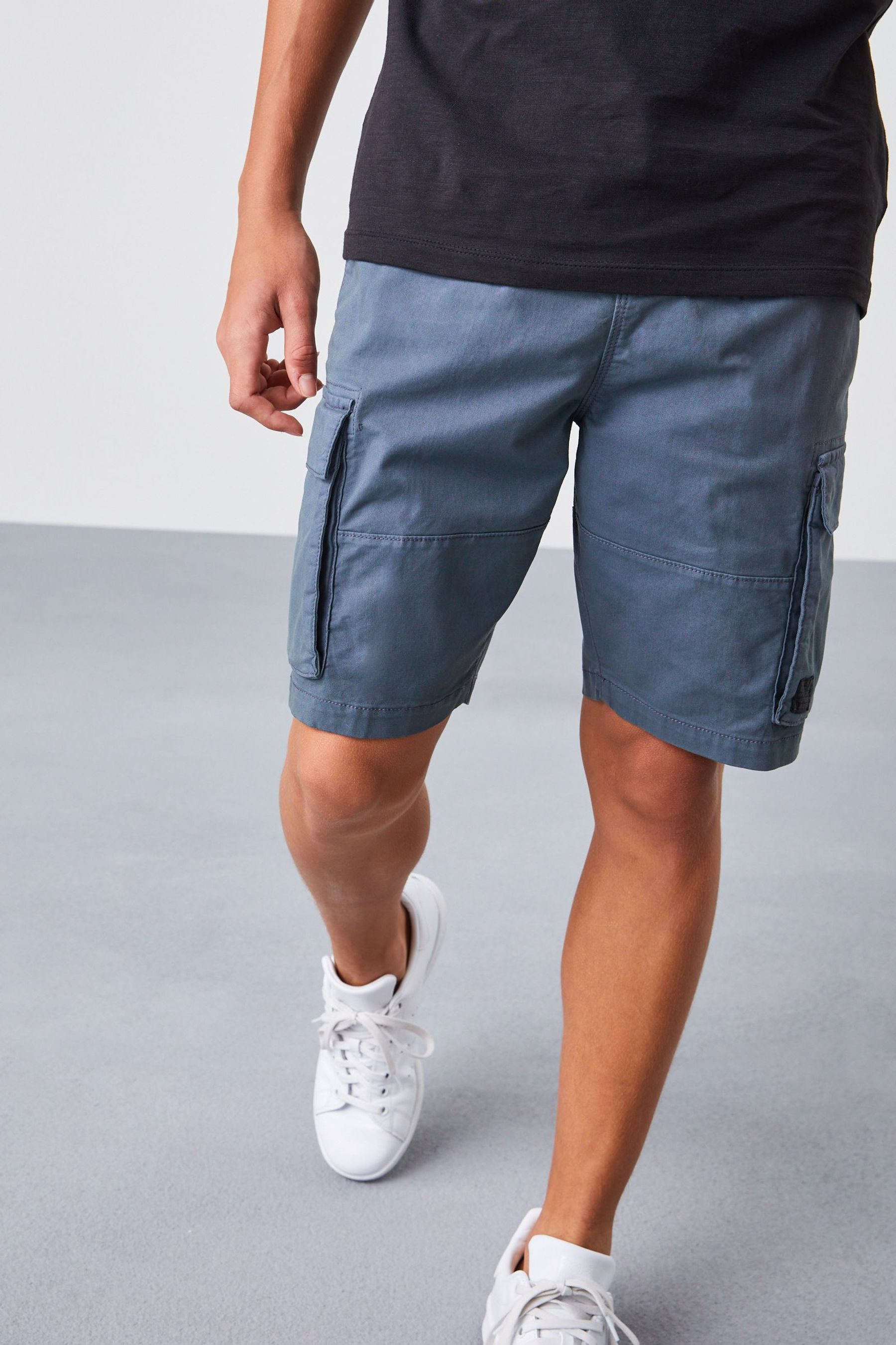 Blue/Grey Cargo Shorts (3-16yrs)