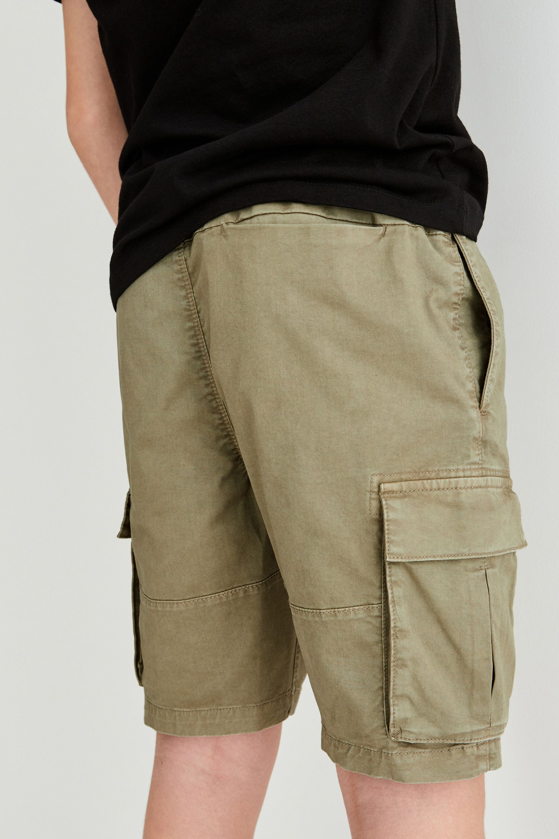 Olive Green Cargo Shorts (3-16yrs)