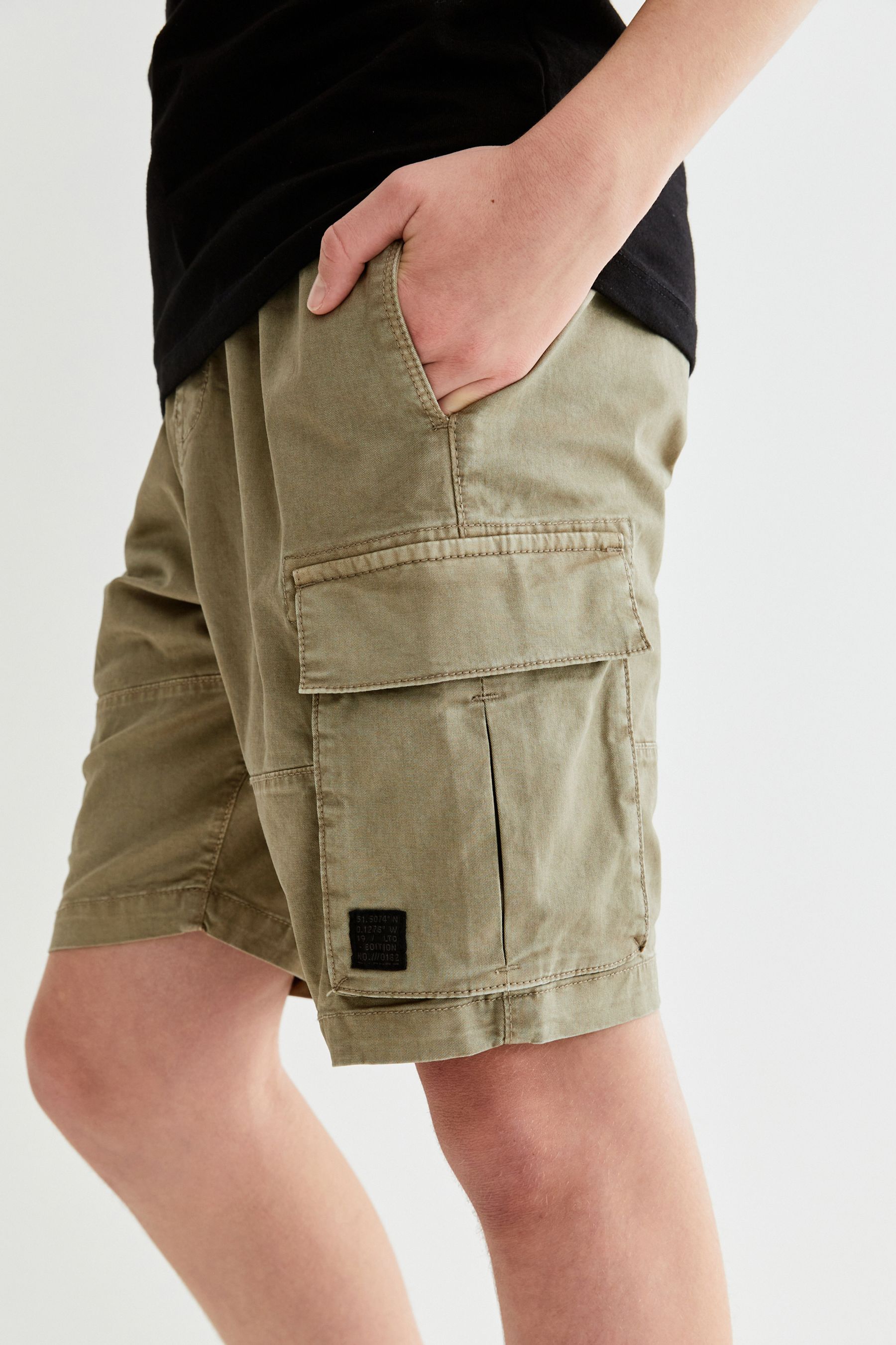 Olive Green Cargo Shorts (3-16yrs)