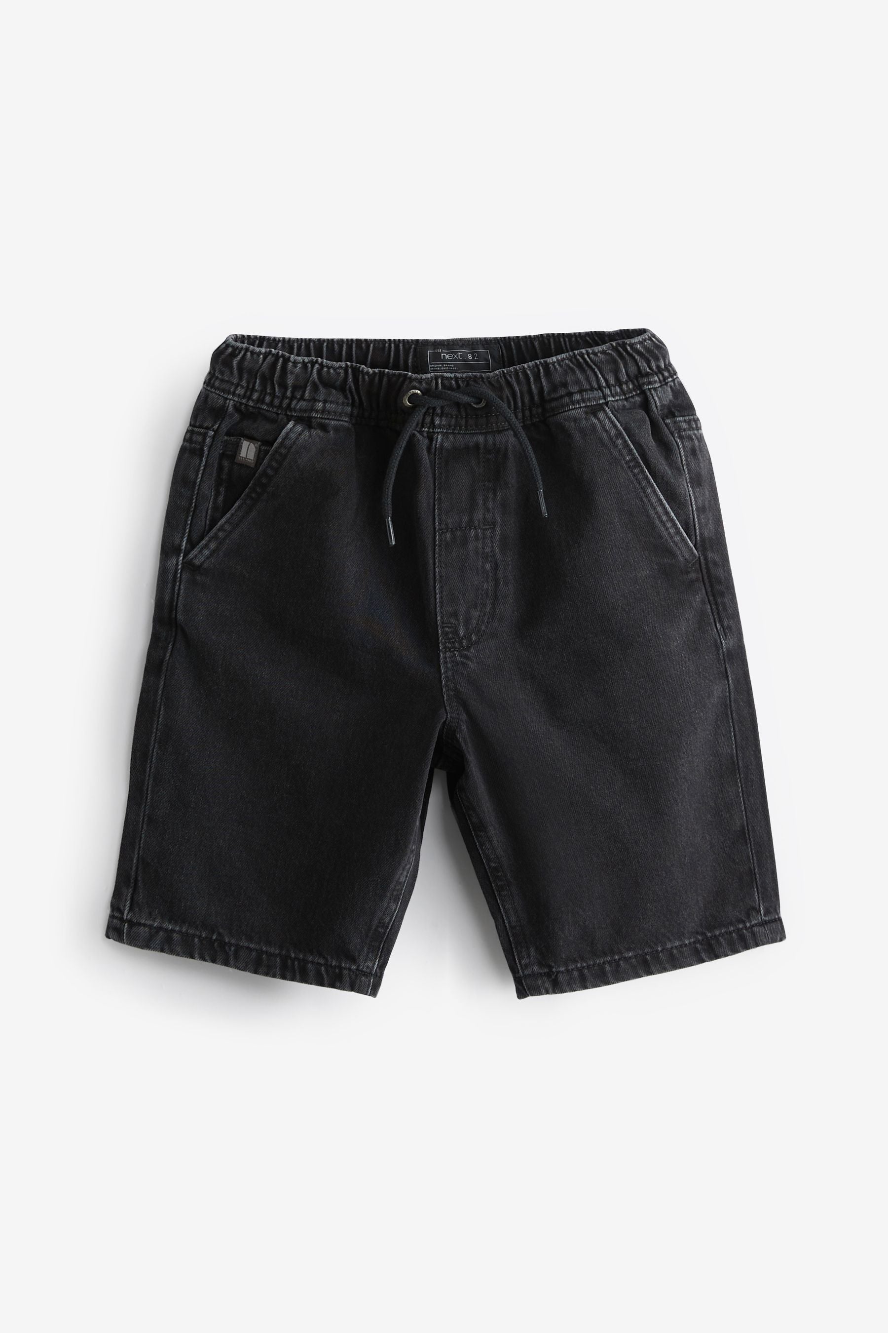 Black Lightweight Pull-On Denim Shorts (3-16yrs)