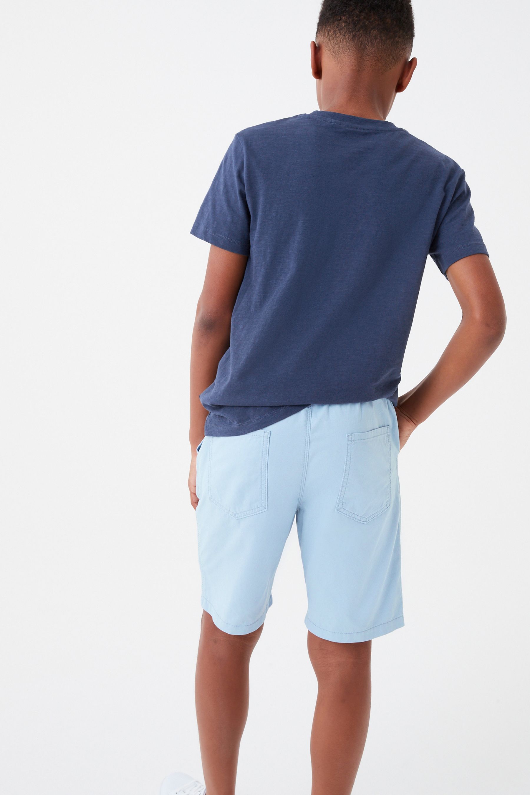 Light Blue Regular Fit Pull-On Shorts (3-16yrs)