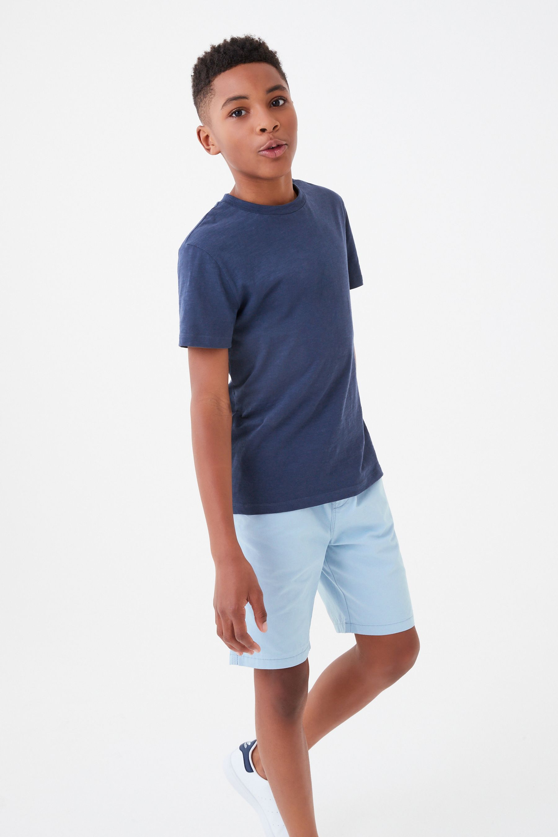 Light Blue Regular Fit Pull-On Shorts (3-16yrs)