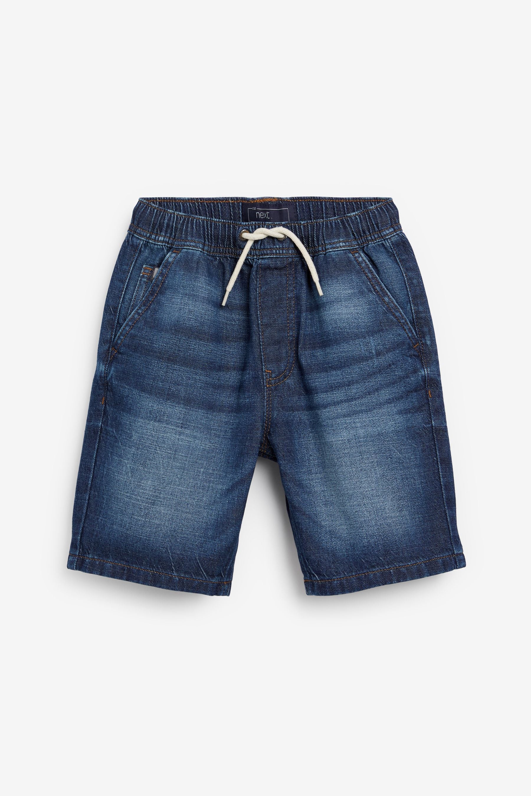 Dark Blue Lightweight Pull-On Denim Shorts (3-16yrs)