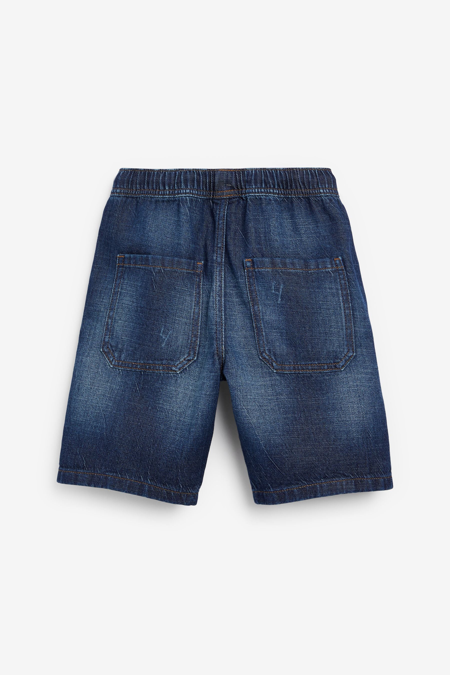 Dark Blue Lightweight Pull-On Denim Shorts (3-16yrs)