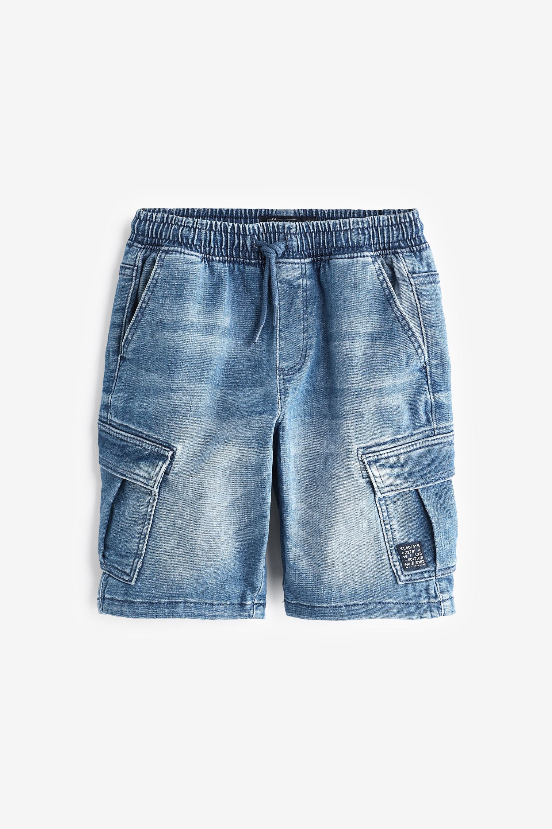 Light Blue Denim Cargo Shorts (3-16yrs)