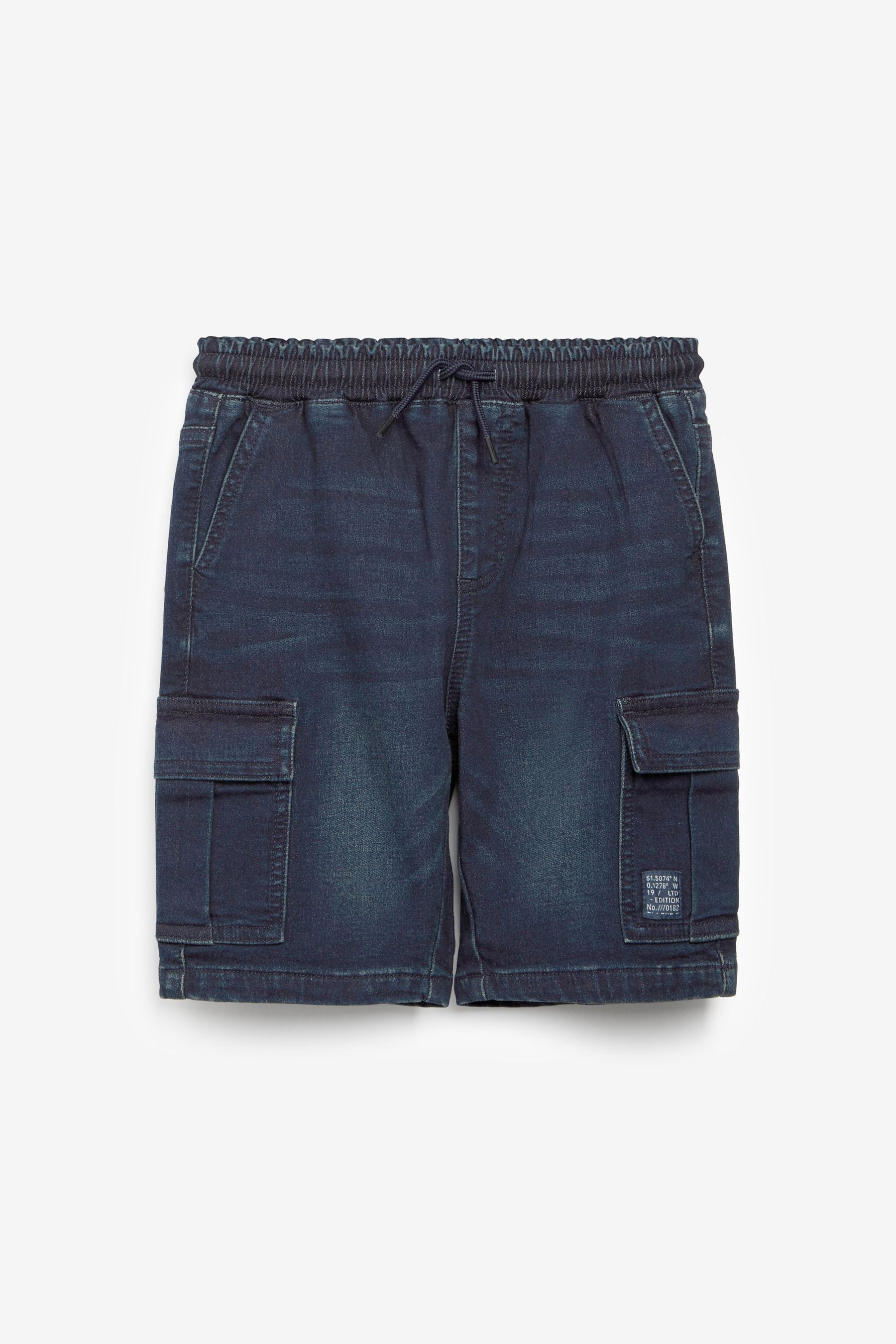 Dark Blue Denim Cargo Shorts (3-16yrs)