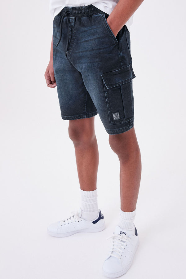 Dark Blue Denim Cargo Shorts (3-16yrs)