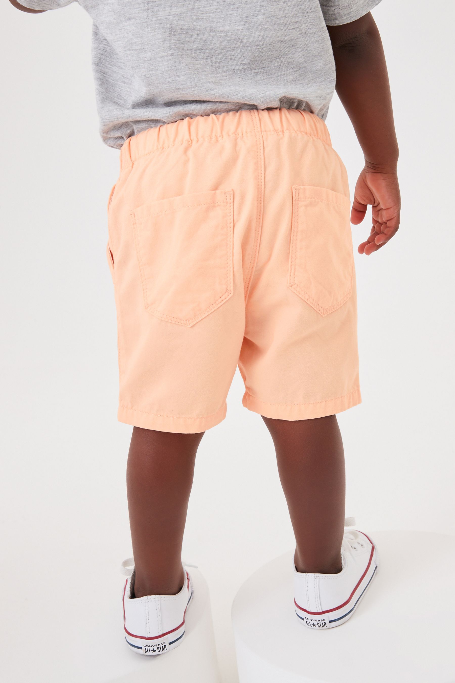 Fluro Orange Pull-On Shorts (3mths-7yrs)