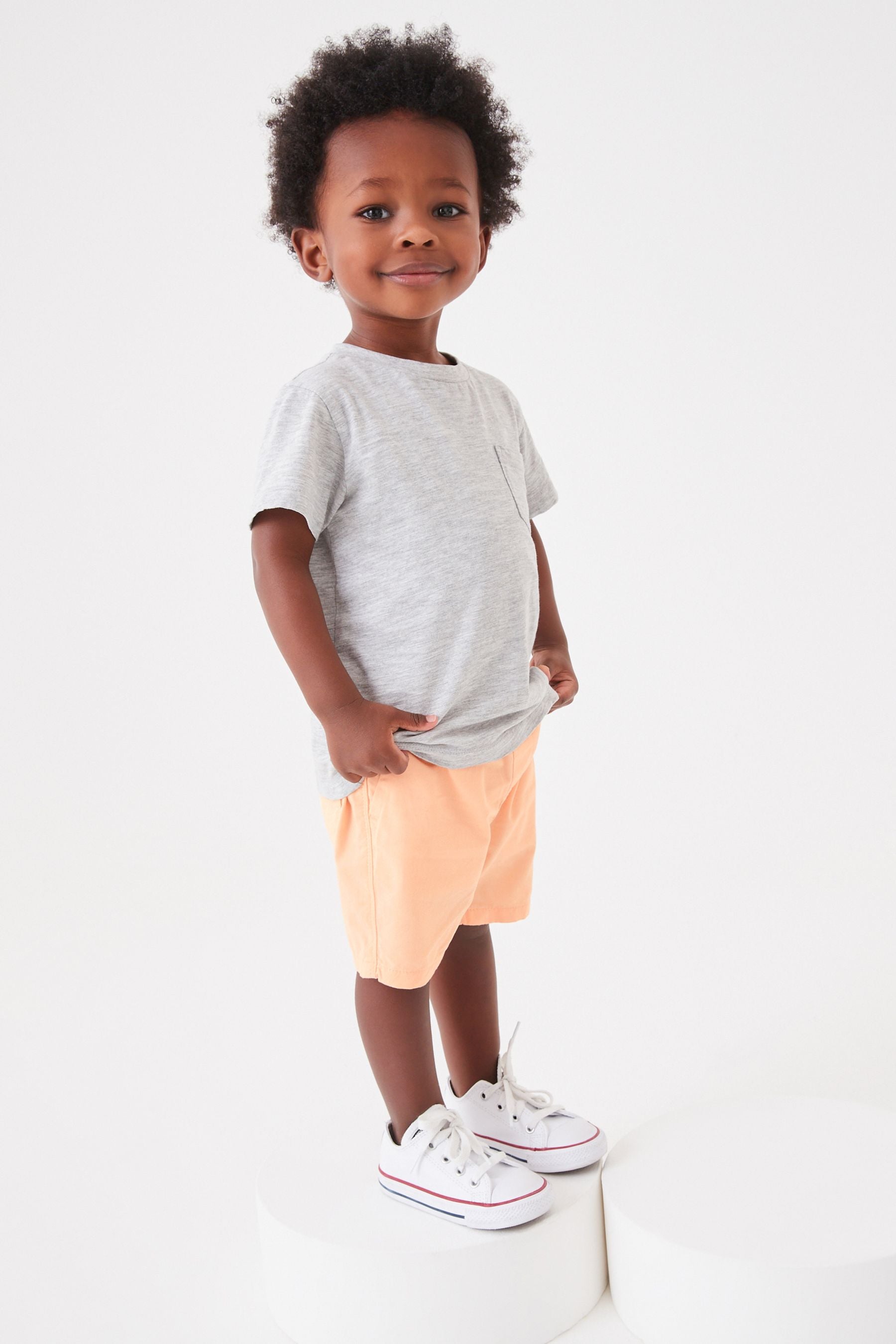 Fluro Orange Pull-On Shorts (3mths-7yrs)