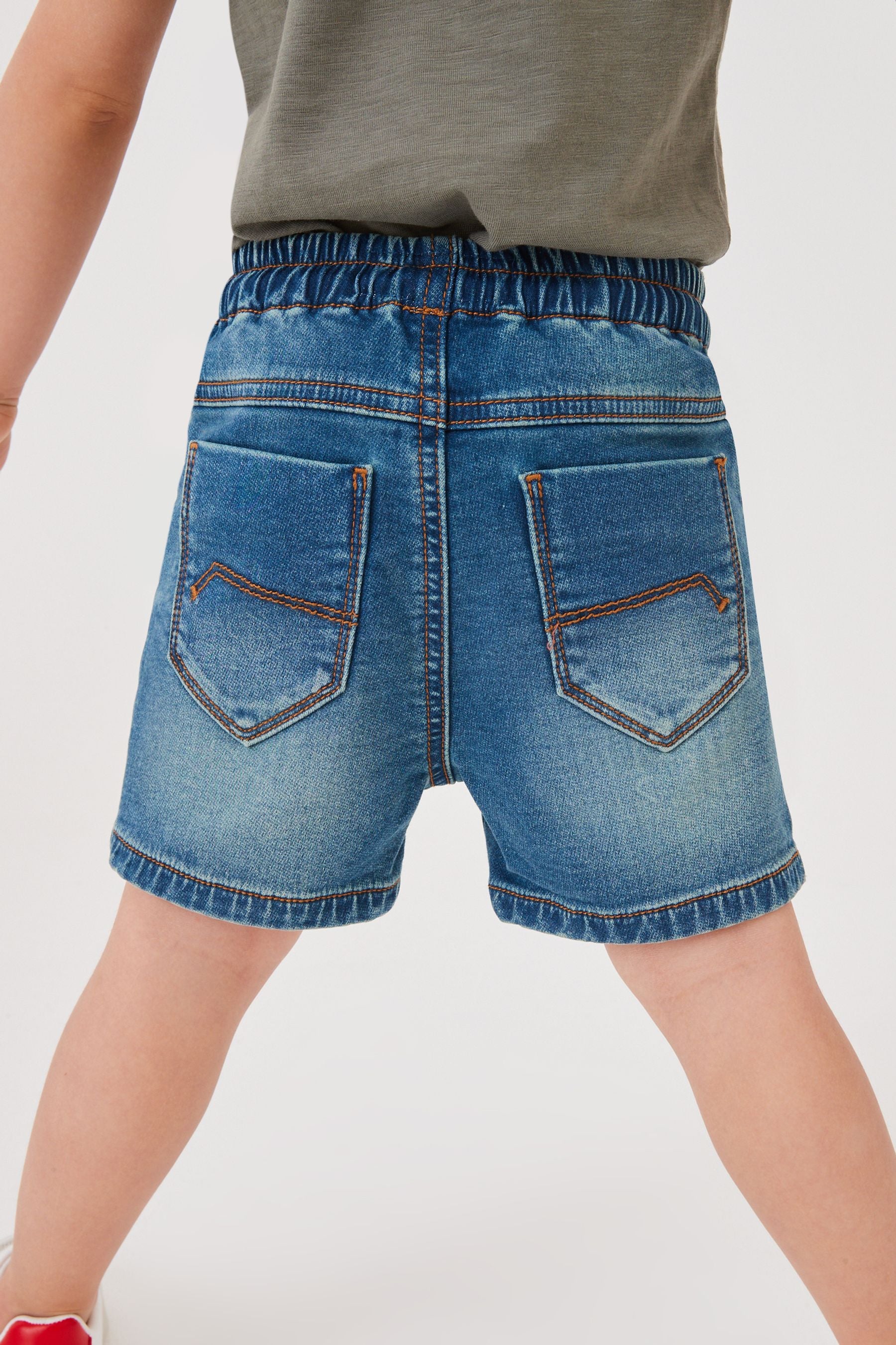 Vintage Dino Jersey Denim Shorts (3mths-7yrs)