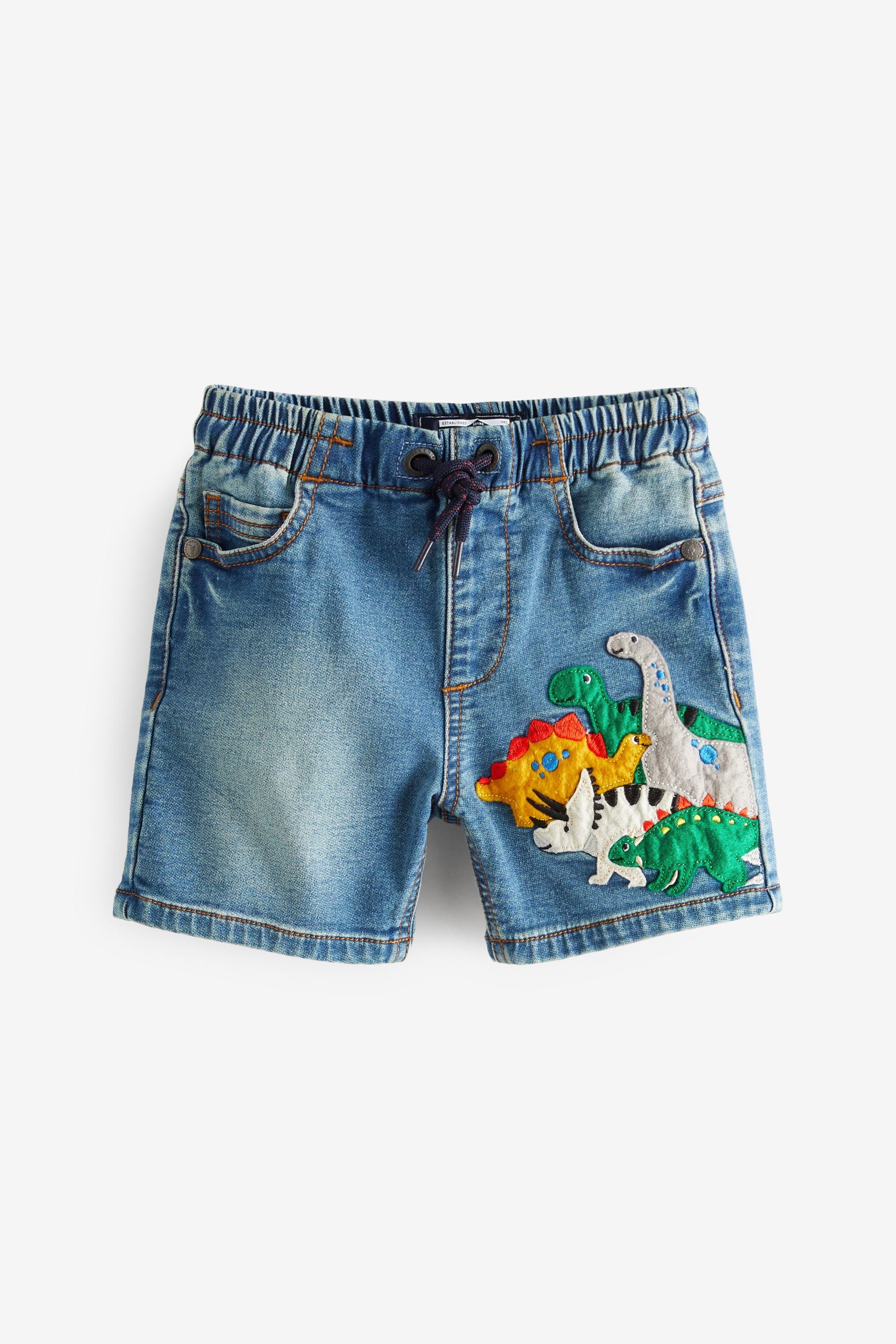 Vintage Dino Jersey Denim Shorts (3mths-7yrs)