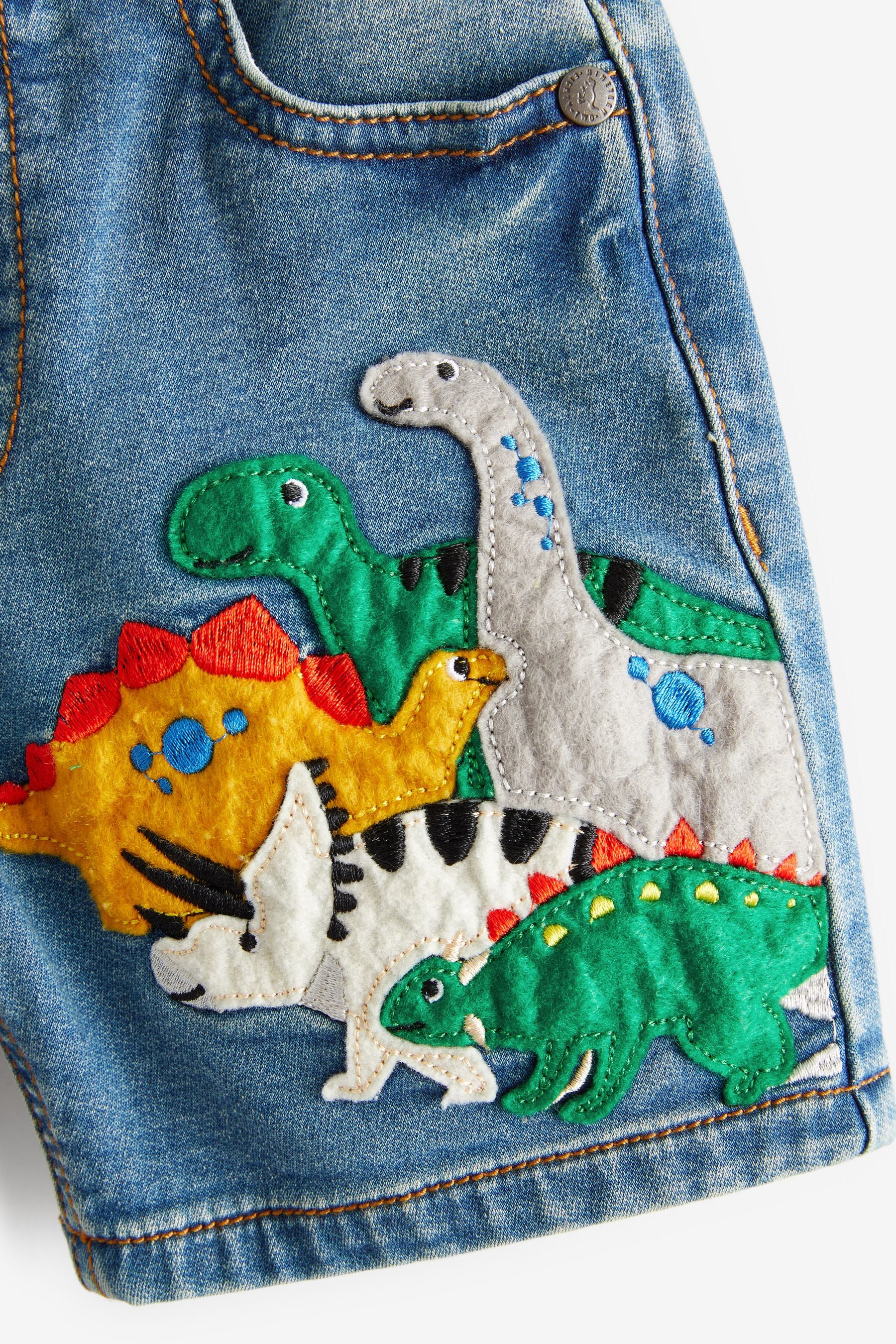 Vintage Dino Jersey Denim Shorts (3mths-7yrs)