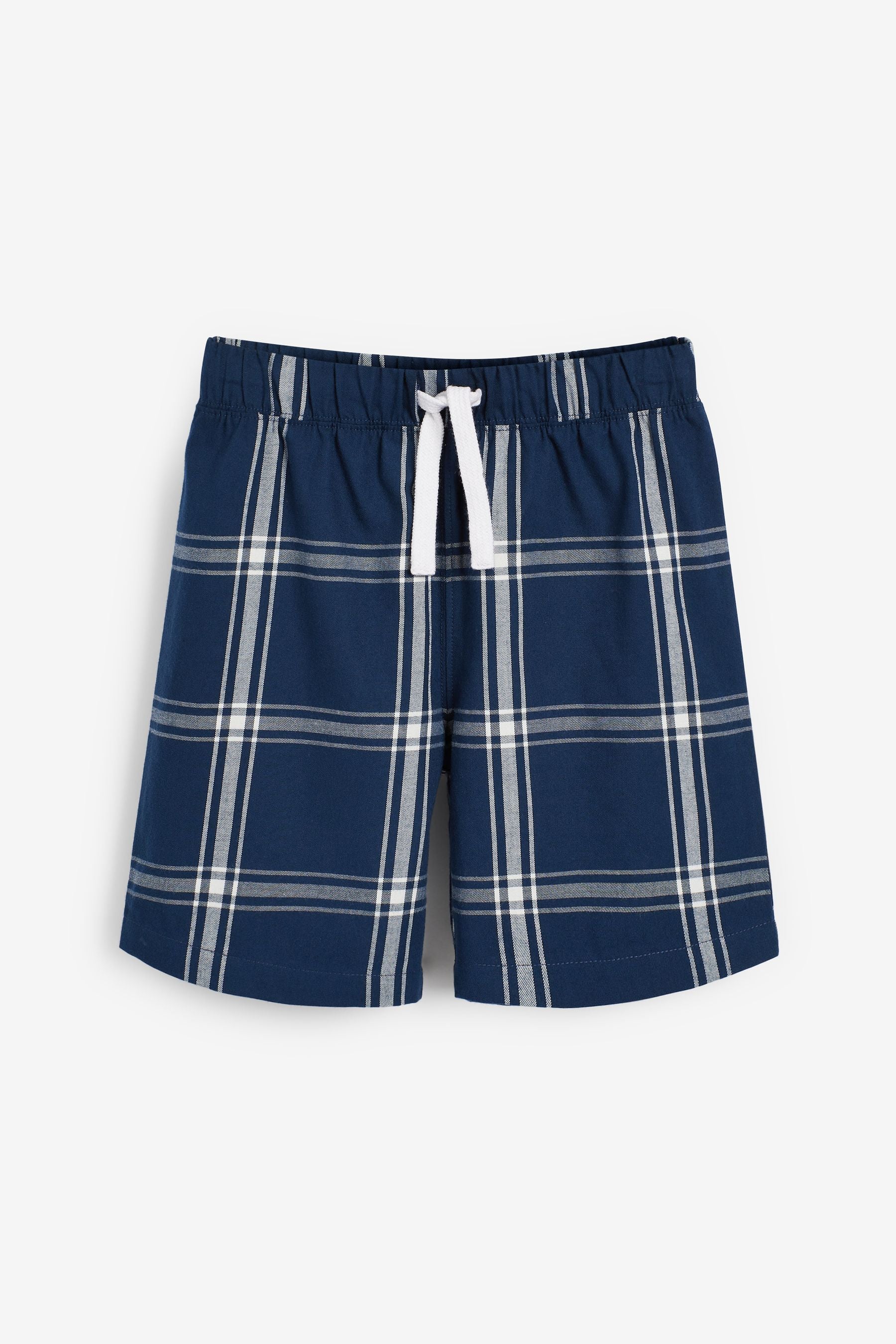 Blue/ Grey 2 Pack Check Short Pyjamas (4-16yrs)