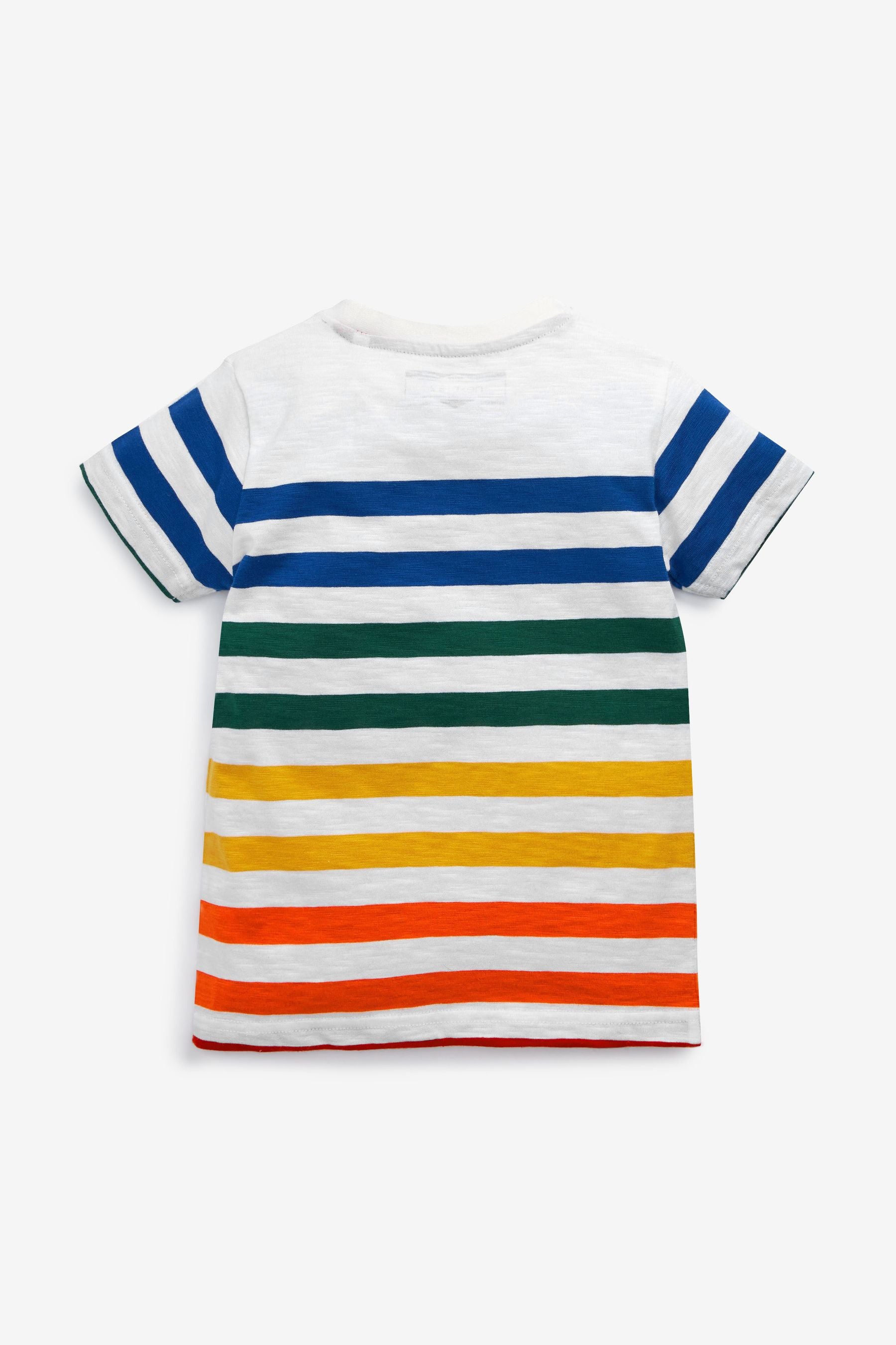 Rainbow Pocket Short Sleeve Stripe T-Shirt (3mths-7yrs)