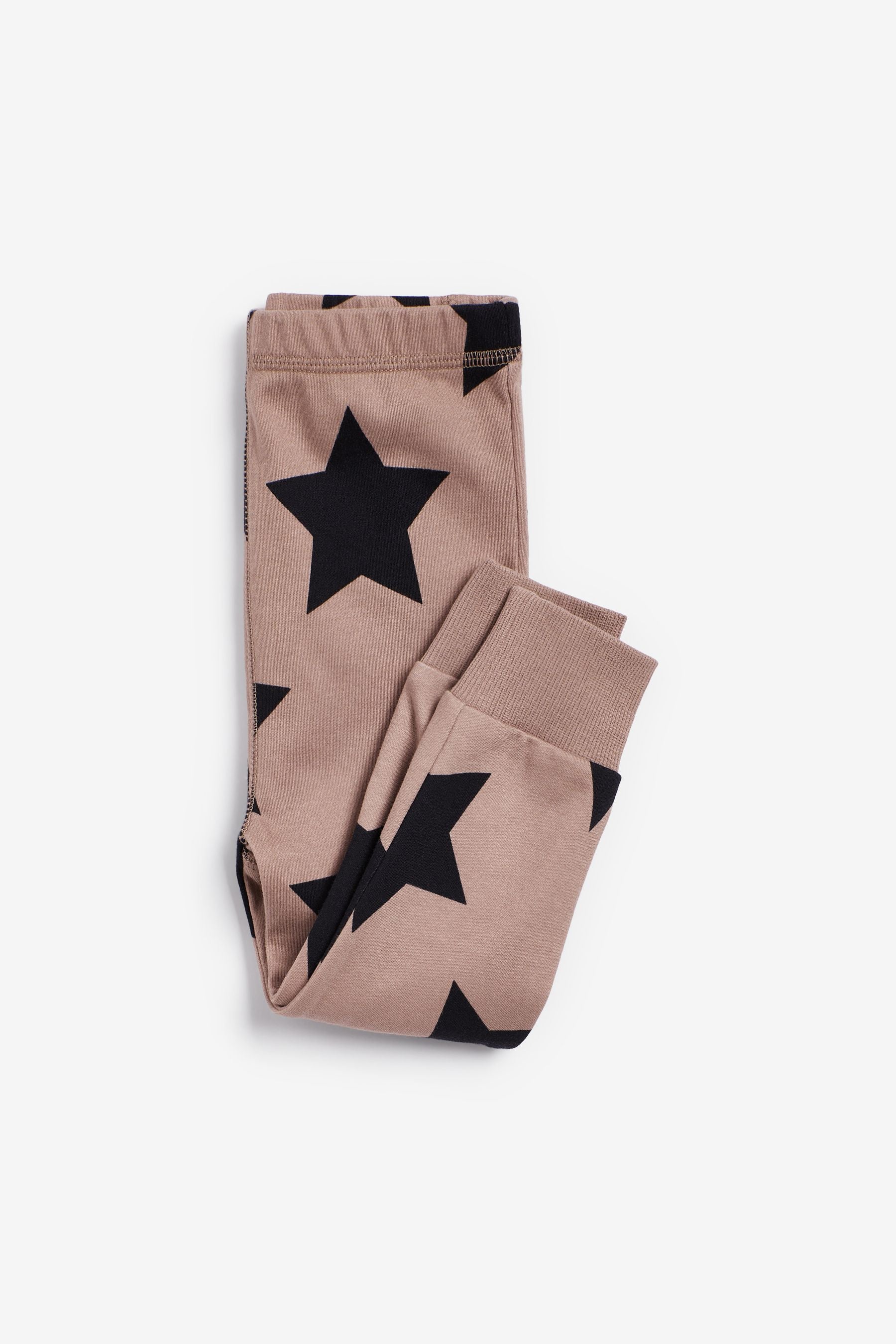 Tan Brown/Grey Star 3 Pack Snuggle Pyjamas (9mths-12yrs)