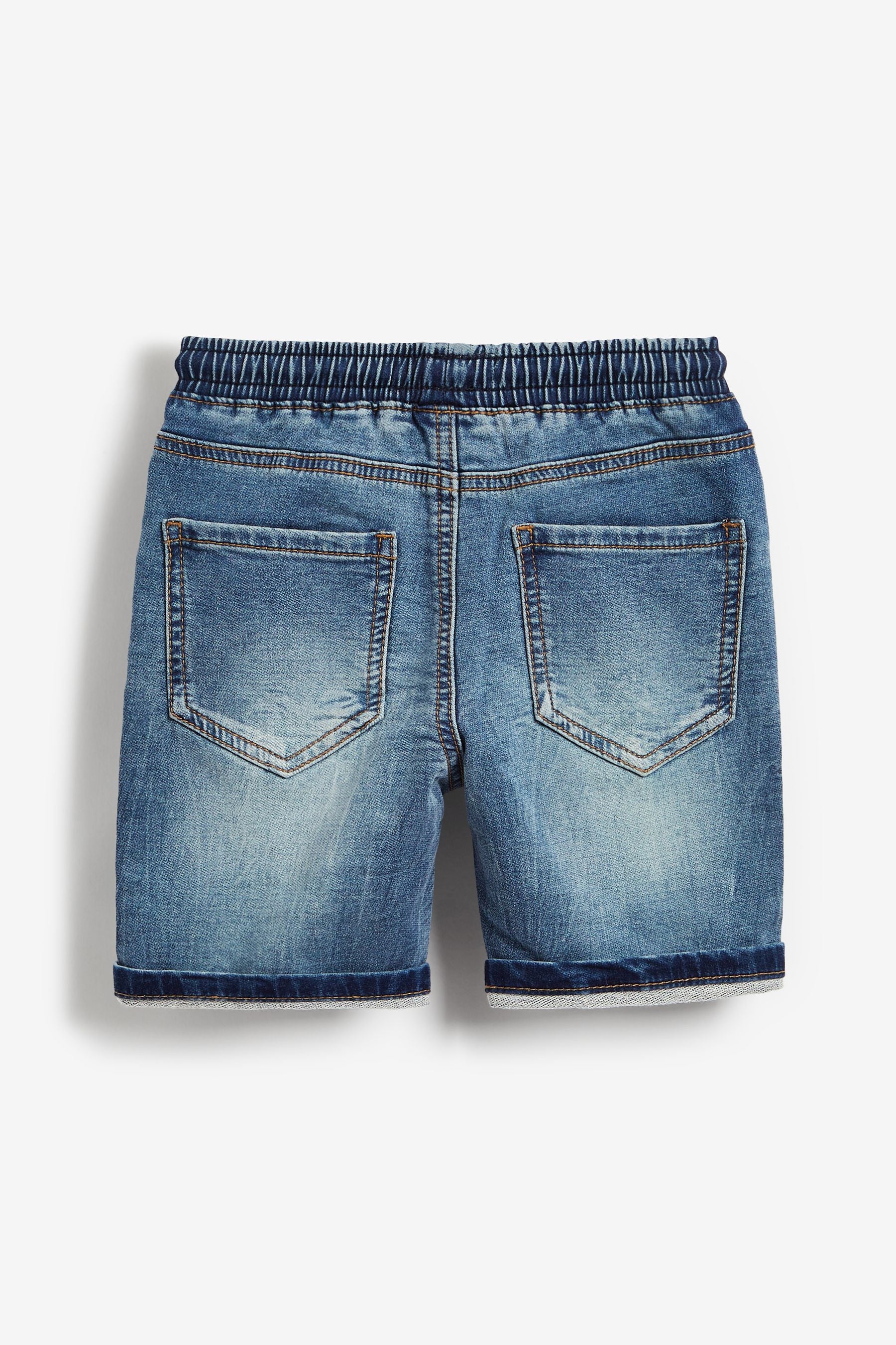 Blue 2 Pack Jersey Denim Shorts (3-16yrs)