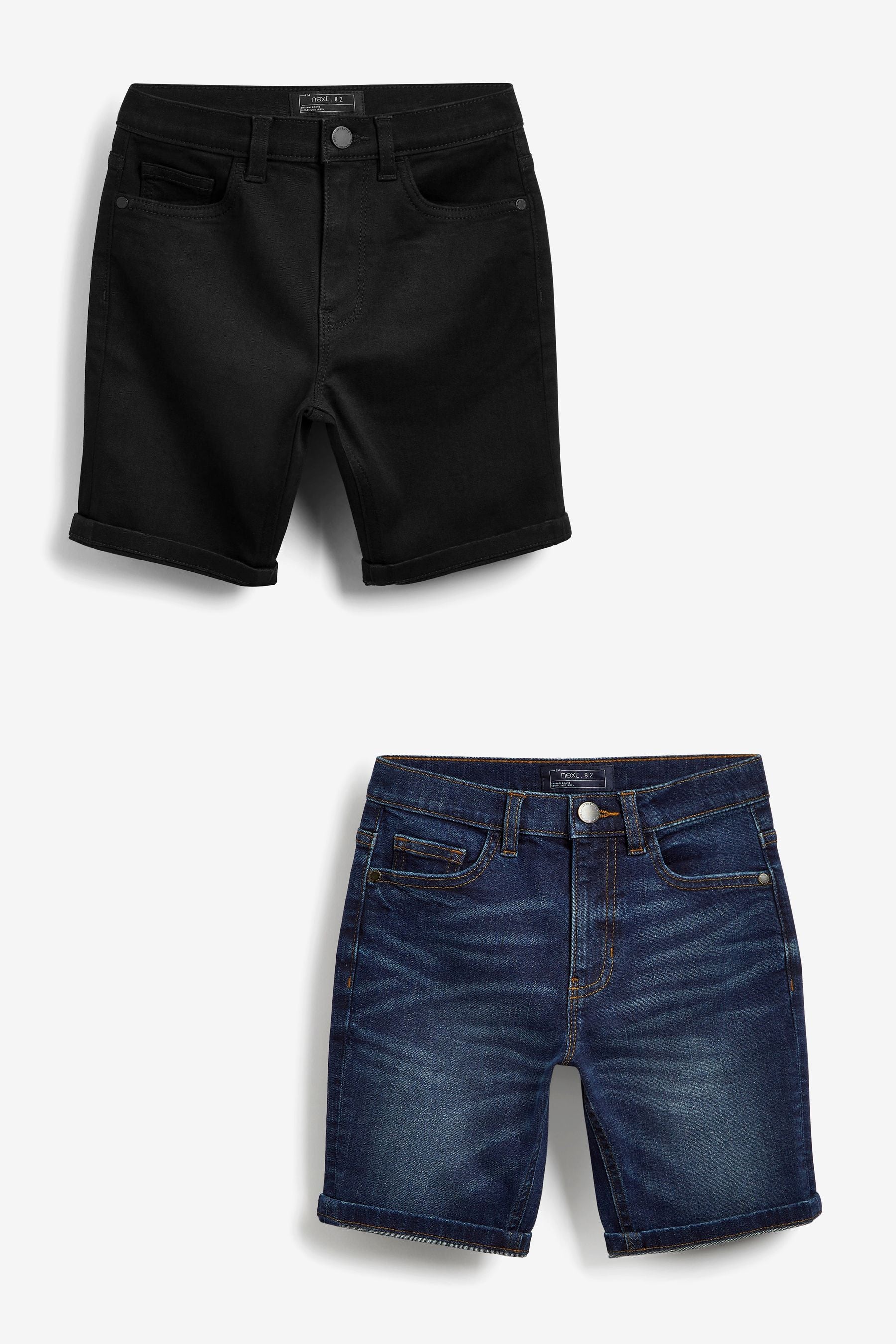 Blue/Black 2 Pack Denim Shorts (3-16yrs)