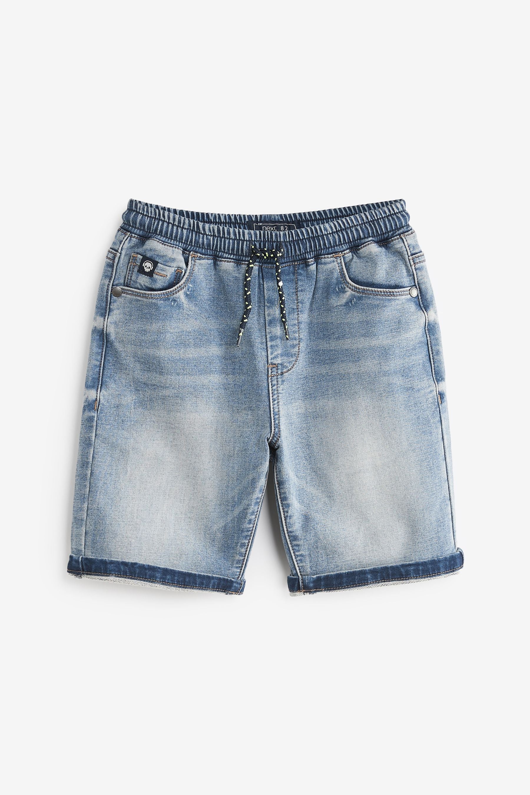 Blue 2 Pack Jersey Denim Shorts (3-16yrs)