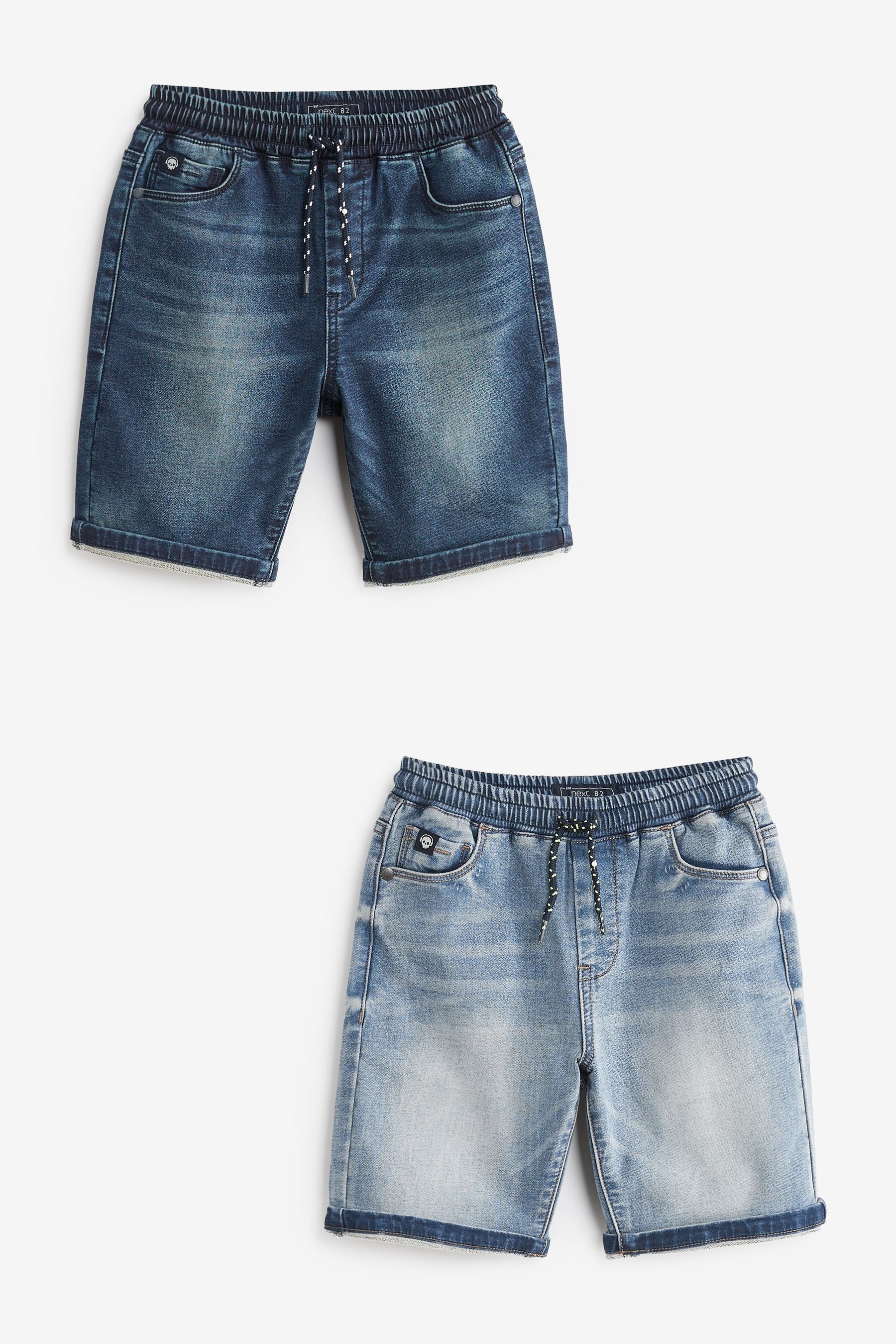 Blue 2 Pack Jersey Denim Shorts (3-16yrs)