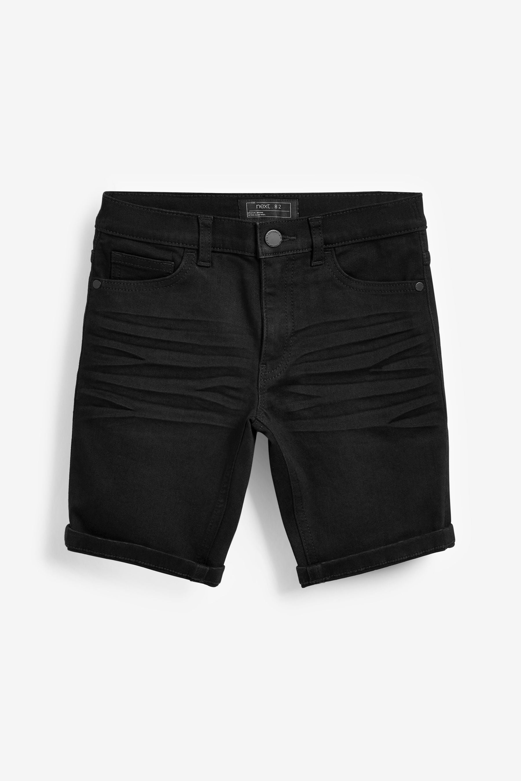 Blue/Black Regular Fit 2 Pack Denim Shorts (3-16yrs)