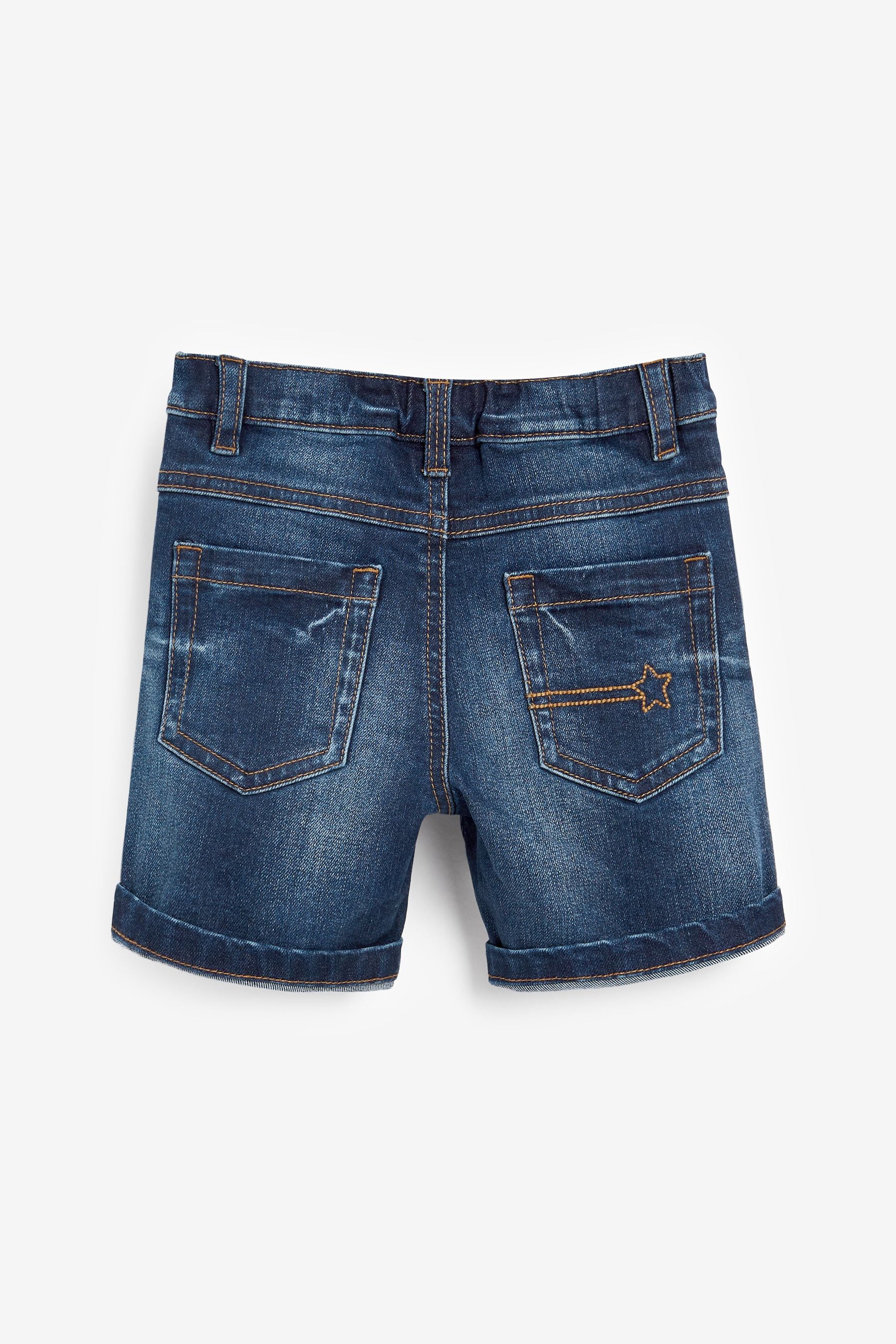 Dark Blue Monster Regular Fit Denim Shorts (3mths-7yrs)