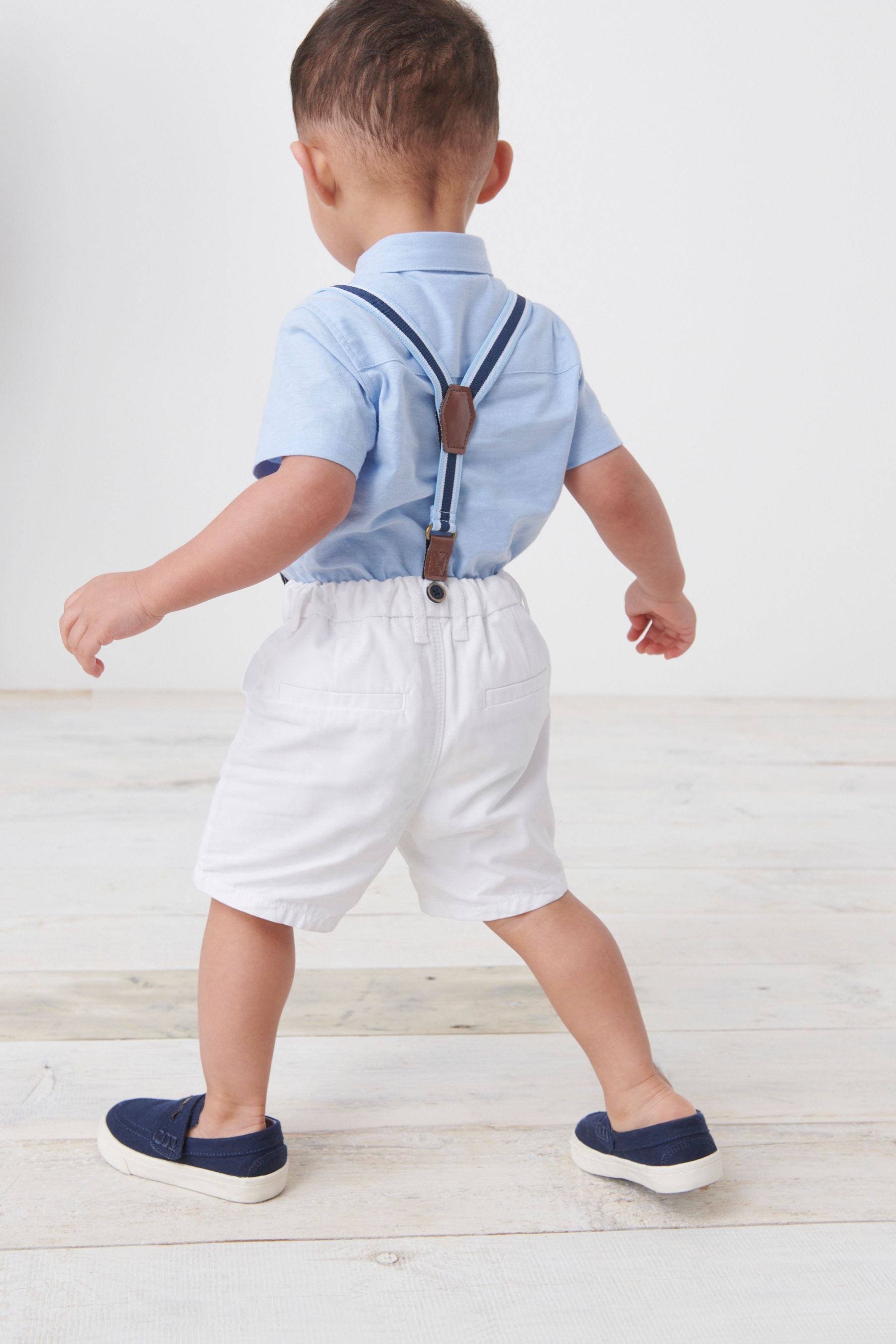 White with Braces Chino Shorts (3mths-7yrs)