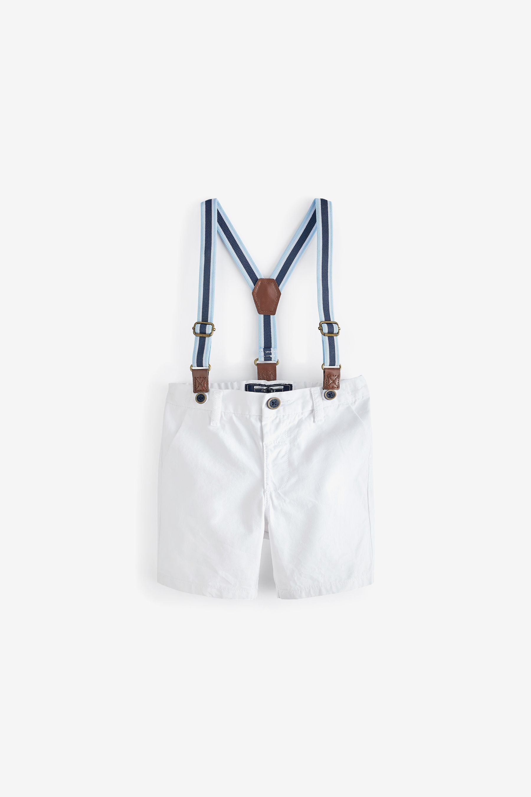 White with Braces Chino Shorts (3mths-7yrs)