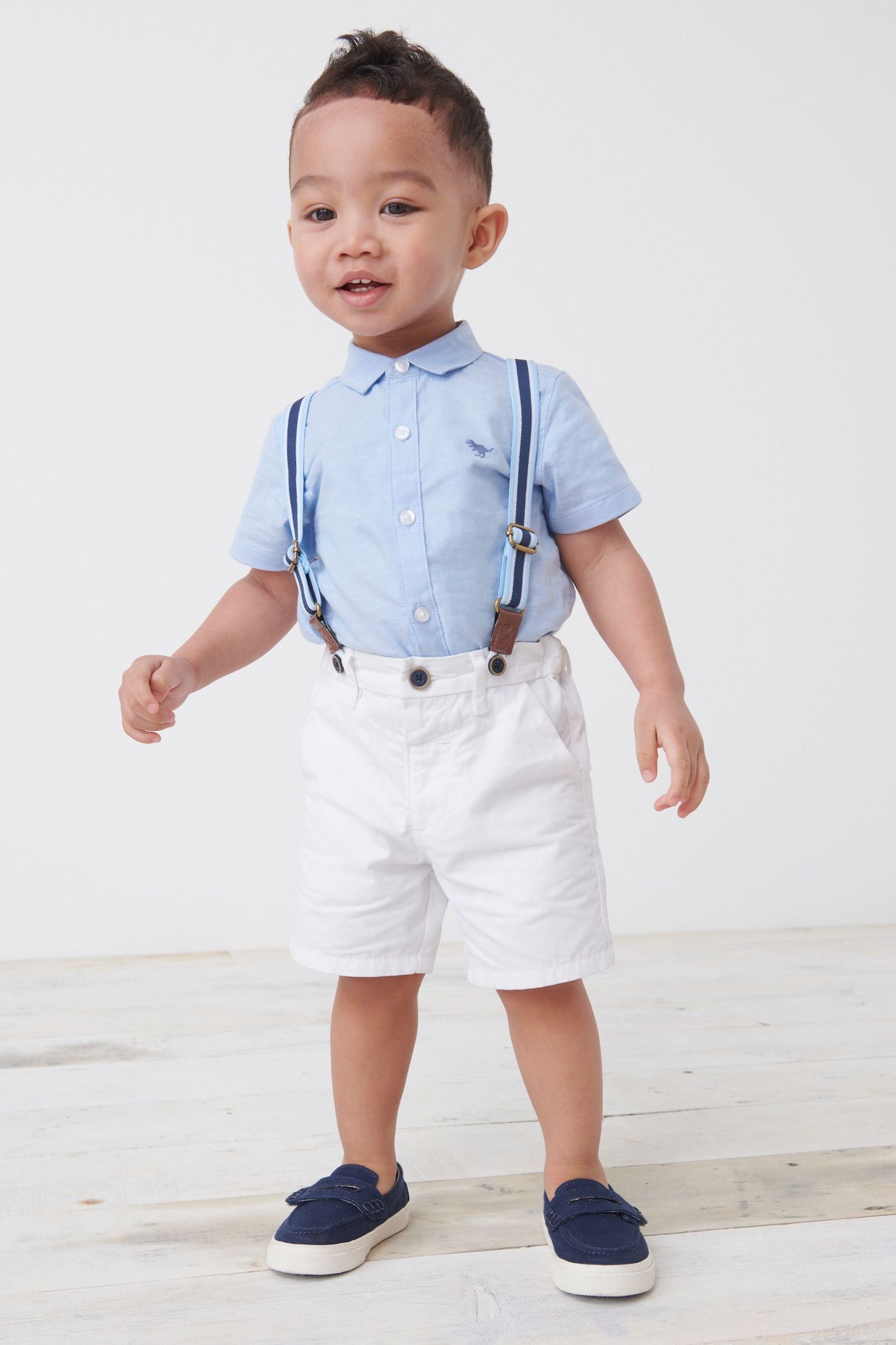 White with Braces Chino Shorts (3mths-7yrs)