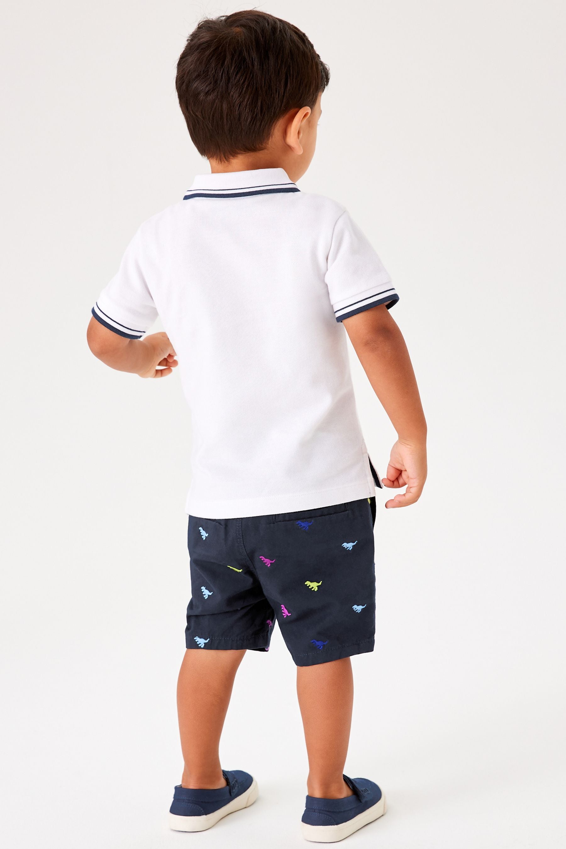 Navy Dinosaur Chino Shorts (3mths-7yrs)