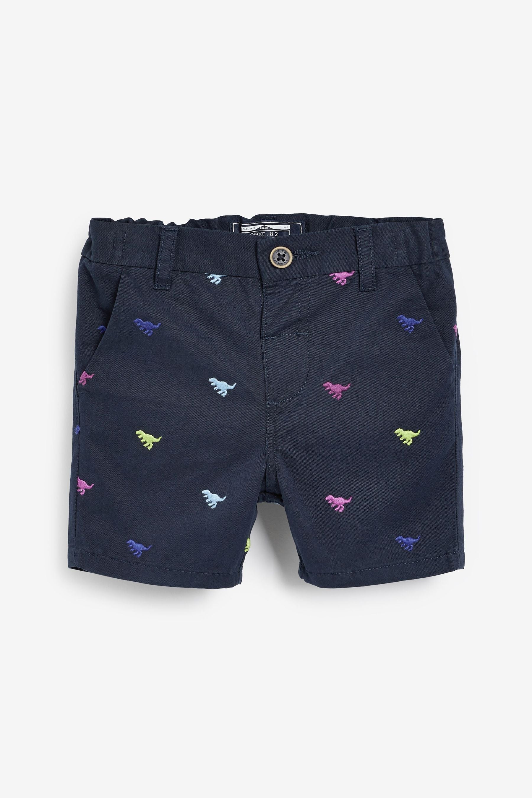 Navy Dinosaur Chino Shorts (3mths-7yrs)