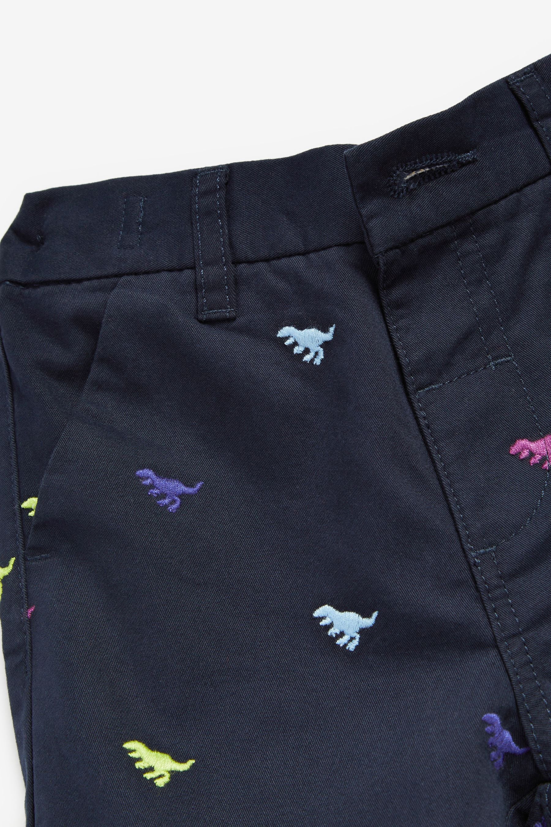 Navy Dinosaur Chino Shorts (3mths-7yrs)