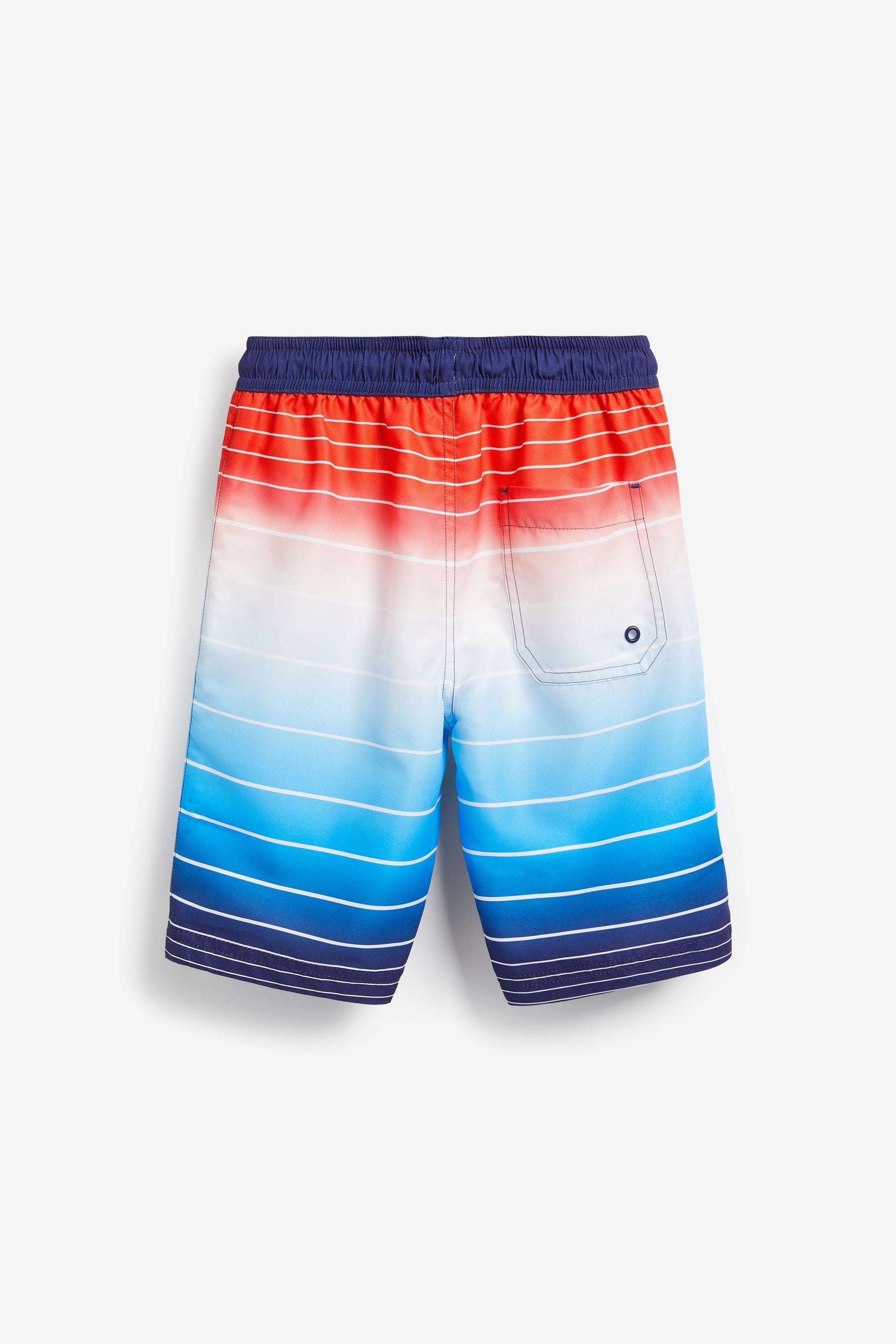 Navy Blue Stripe Board Swim Shorts (3-16yrs)