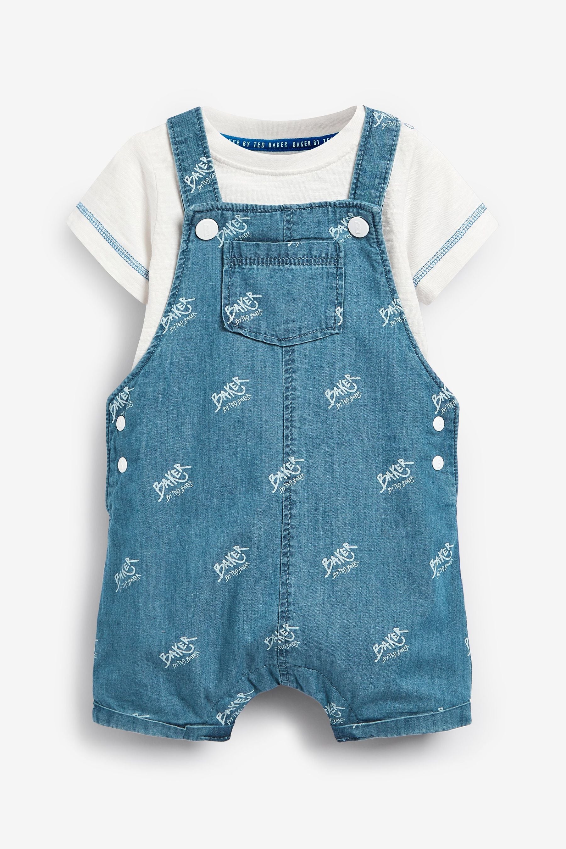 Blue Baker by Ted Baker Blue Chambray Dungaree Set