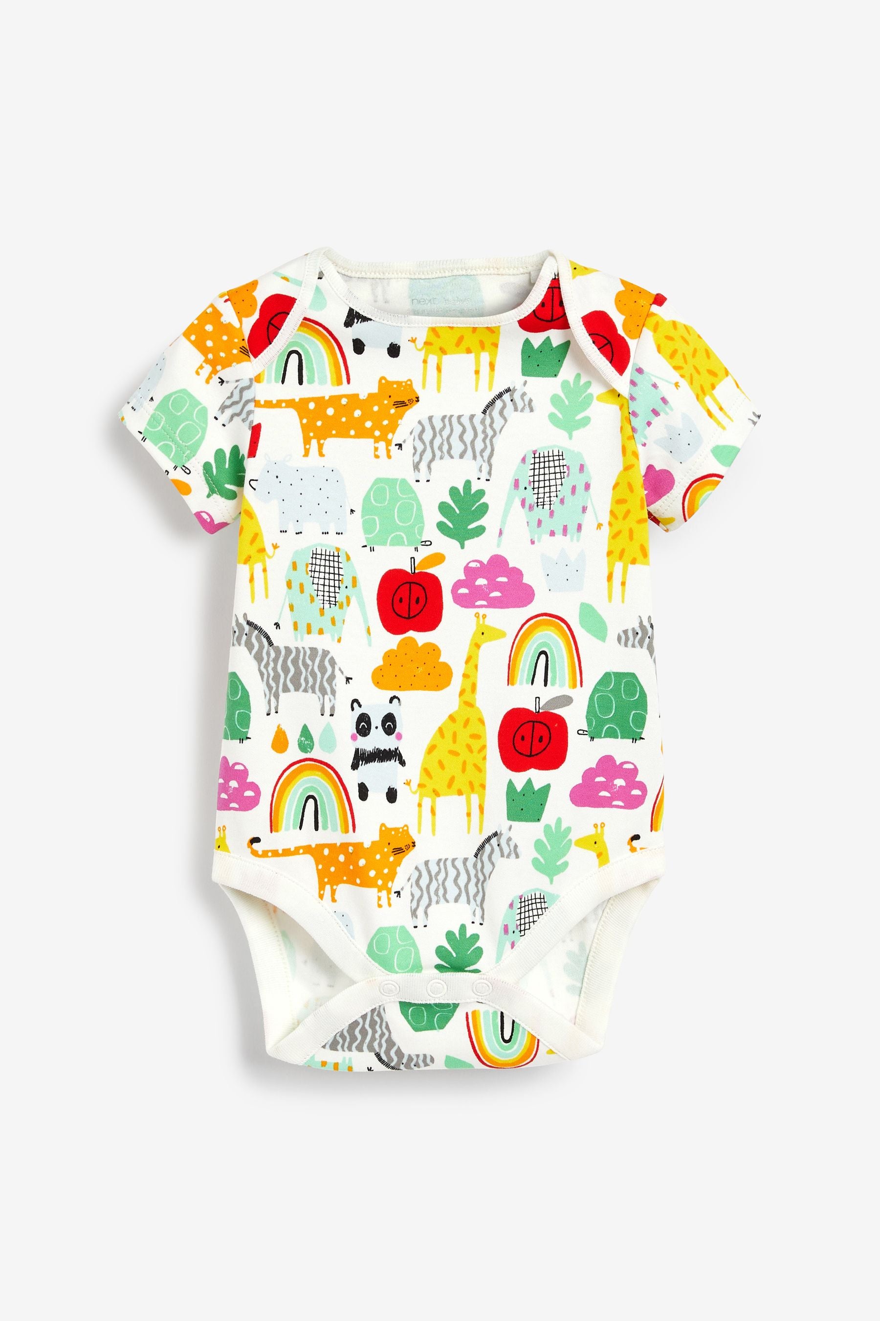 Bright 5 Pack Short Sleeve Baby Bodysuits